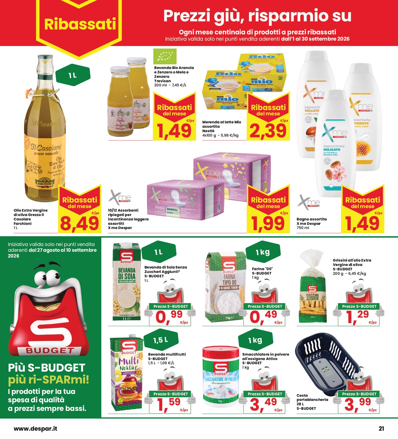 interspar - Volantino attuale di INTERSPAR valido dal giovedì 27/08/2026 al giovedì 10/09/2026 - page: 21
