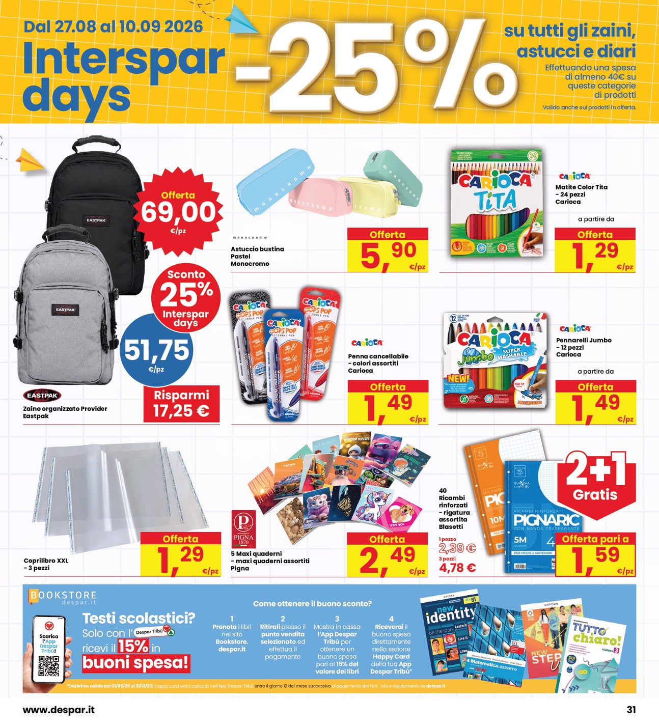 interspar - Volantino attuale di INTERSPAR valido dal giovedì 27/08/2026 al giovedì 10/09/2026 - page: 31