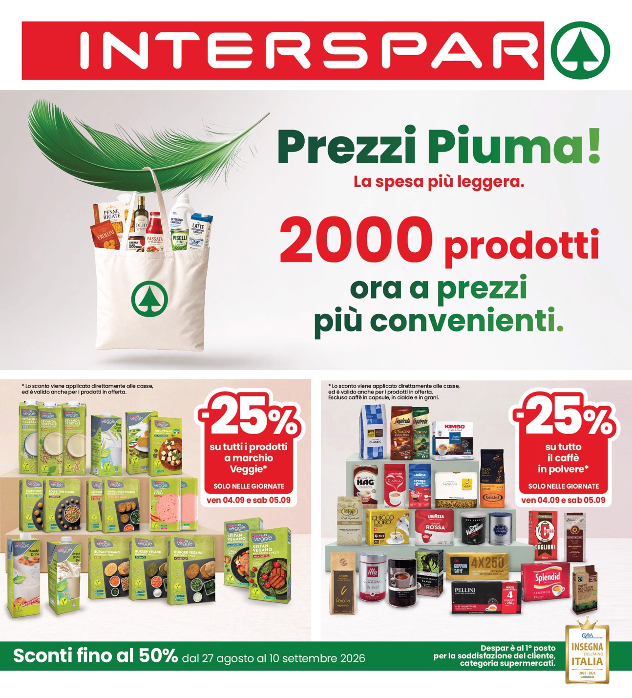 interspar - Volantino attuale di INTERSPAR valido dal giovedì 27/08/2026 al giovedì 10/09/2026
