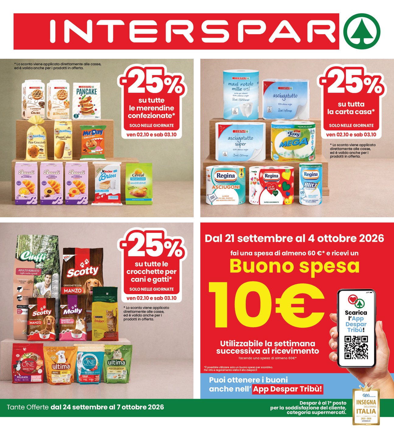 interspar - Volantino attuale di INTERSPAR valido dal giovedì 24/09/2026 al mercoledì 07/10/2026