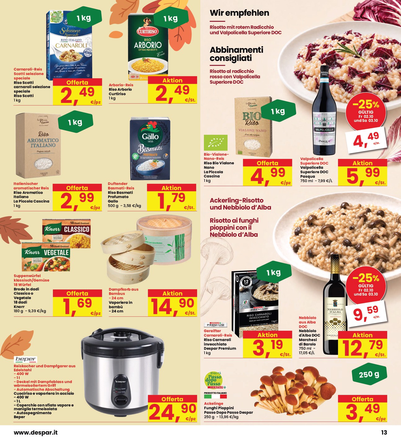 interspar - Volantino attuale di INTERSPAR valido dal giovedì 08/10/2026 al mercoledì 21/10/2026 - page: 13