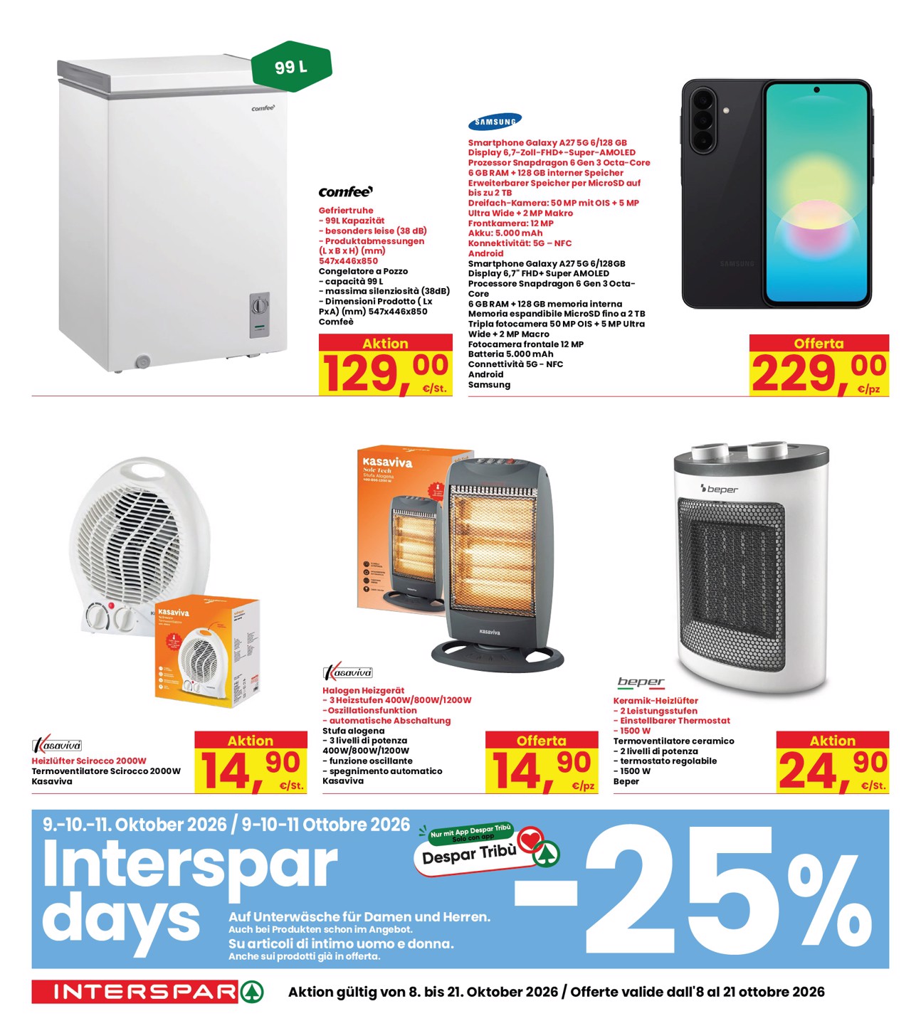 interspar - Volantino attuale di INTERSPAR valido dal giovedì 08/10/2026 al mercoledì 21/10/2026 - page: 32