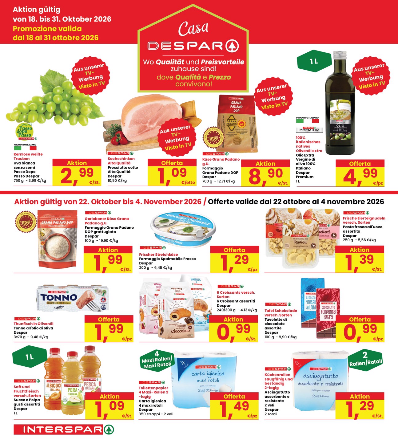 interspar - Volantino attuale di INTERSPAR - Deutch valido dal giovedì 22/10/2026 al mercoledì 04/11/2026 - page: 4