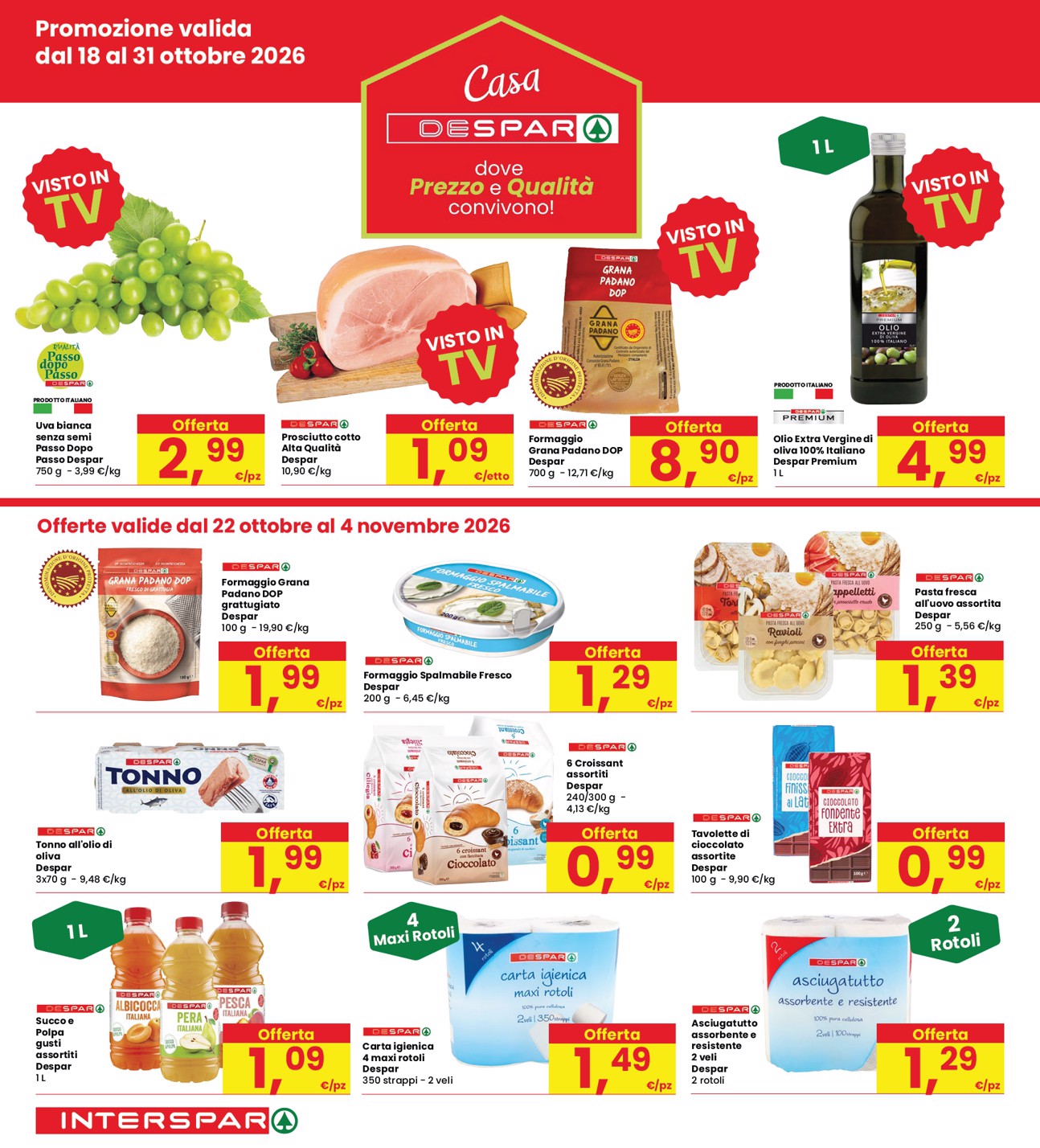 interspar - Volantino attuale di INTERSPAR valido dal giovedì 22/10/2026 al mercoledì 04/11/2026 - page: 4