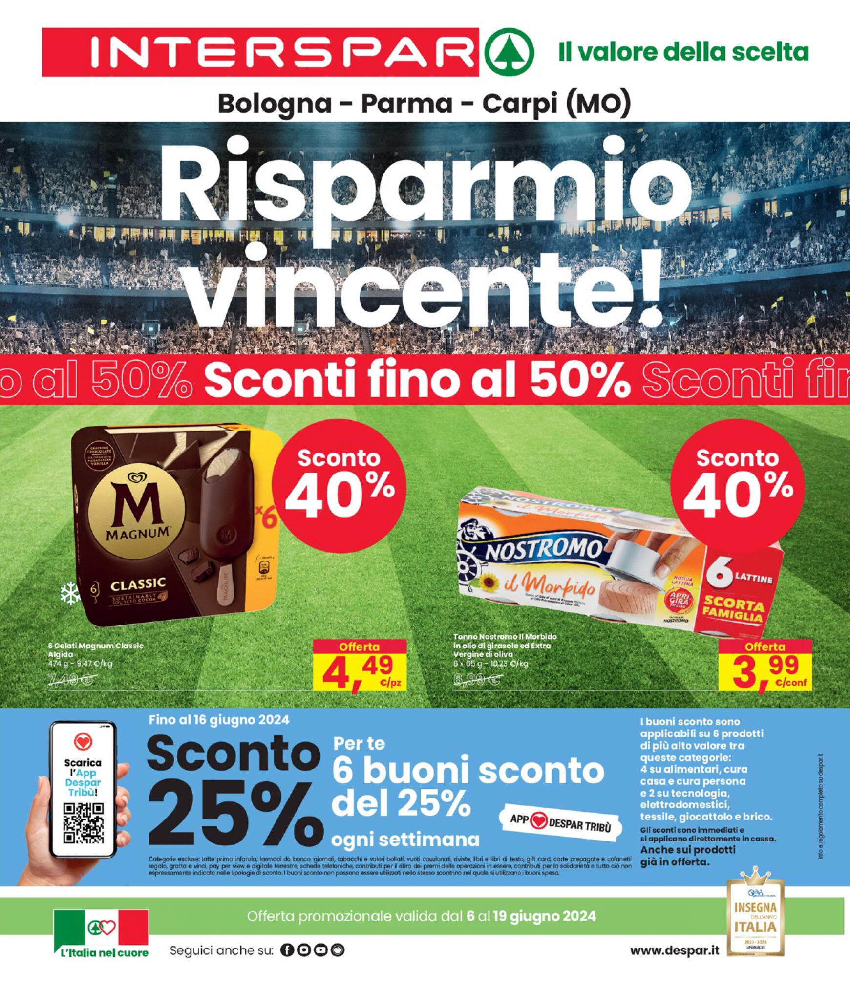 interspar - Nuovo volantino INTERSPAR - Risparmio vincente! 06.06. - 19.06. - page: 1