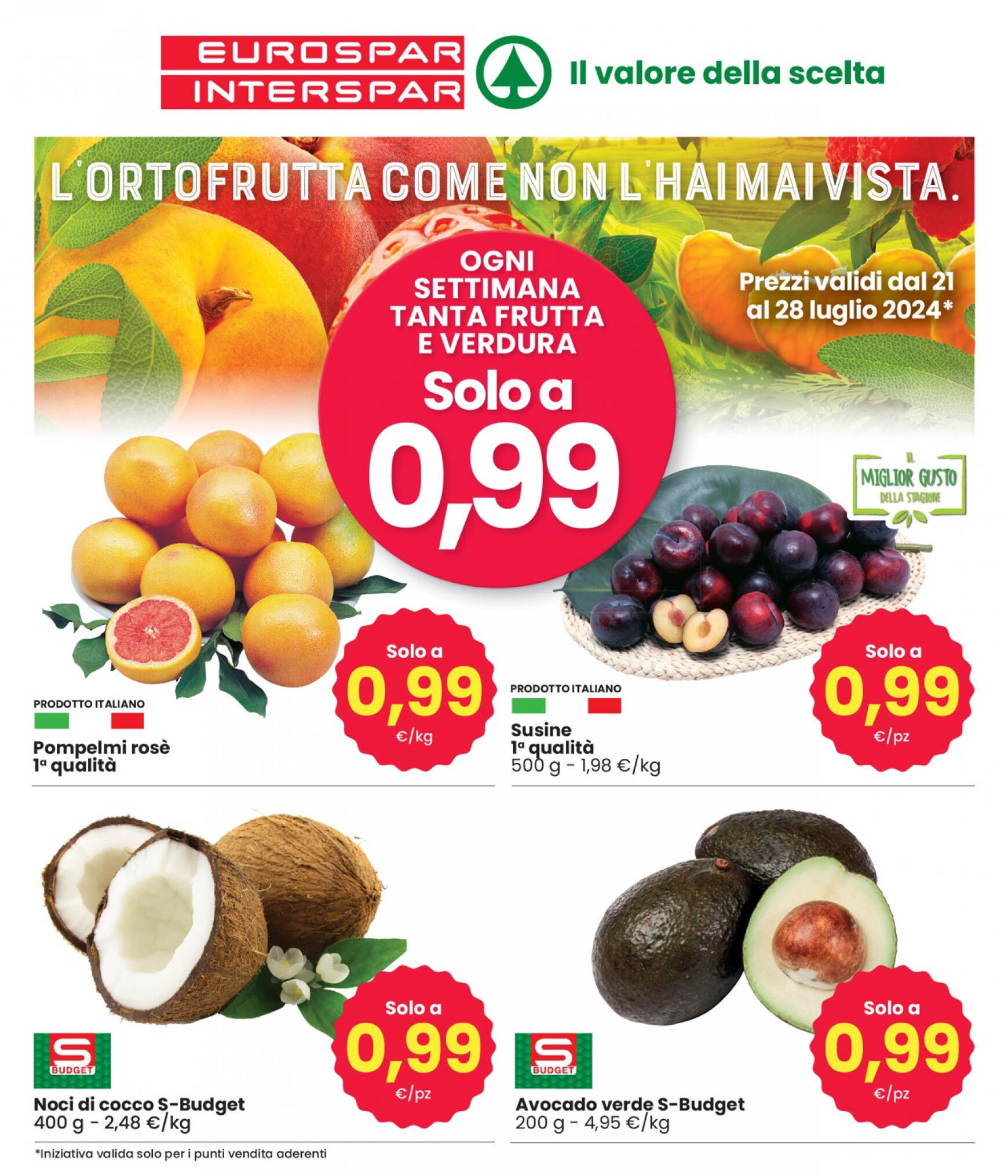 interspar - Nuovo volantino INTERSPAR - L'ortofrutta Come Noh L'hai Mai Vista 21.07. - 28.07. - page: 4