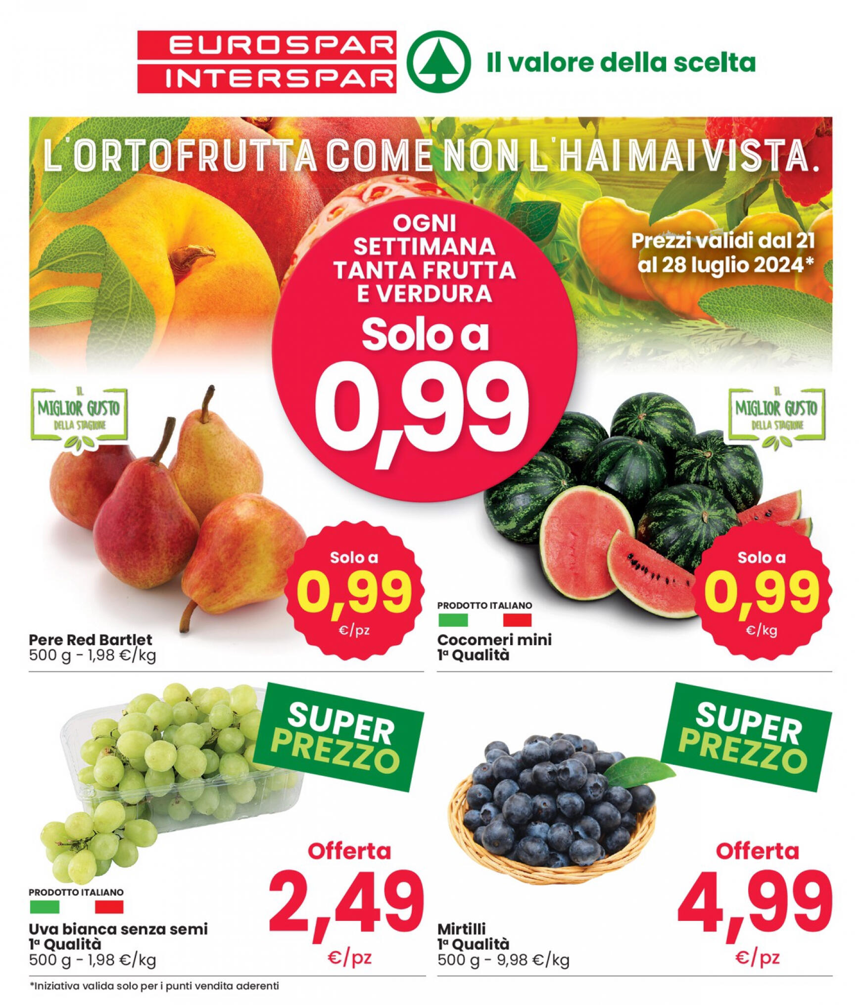 interspar - Nuovo volantino INTERSPAR - L'ortofrutta Come Noh L'hai Mai Vista 21.07. - 28.07. - page: 3