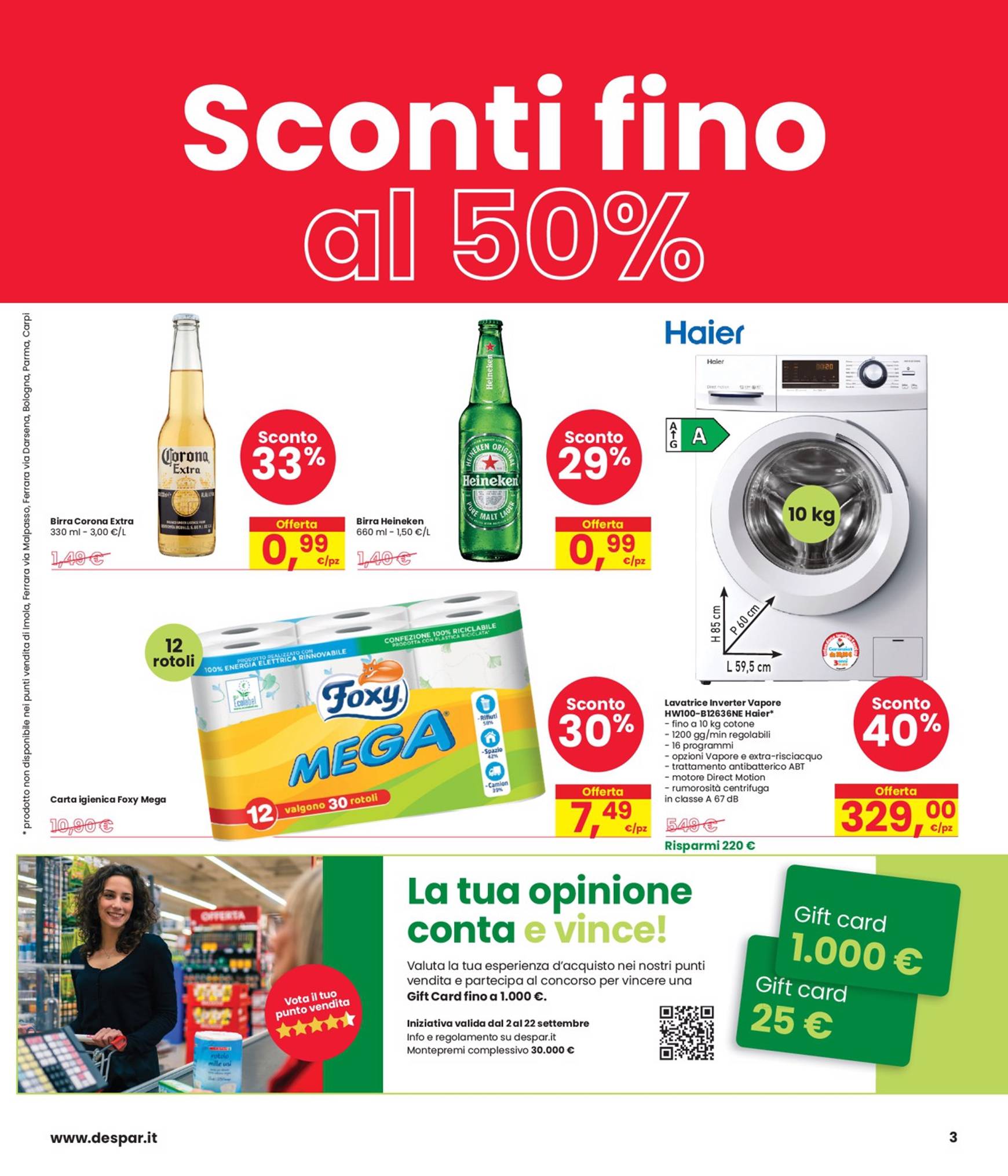 interspar - Nuovo volantino INTERSPAR - Sconti del 20-30-40% 29.08. - 11.09. - page: 3