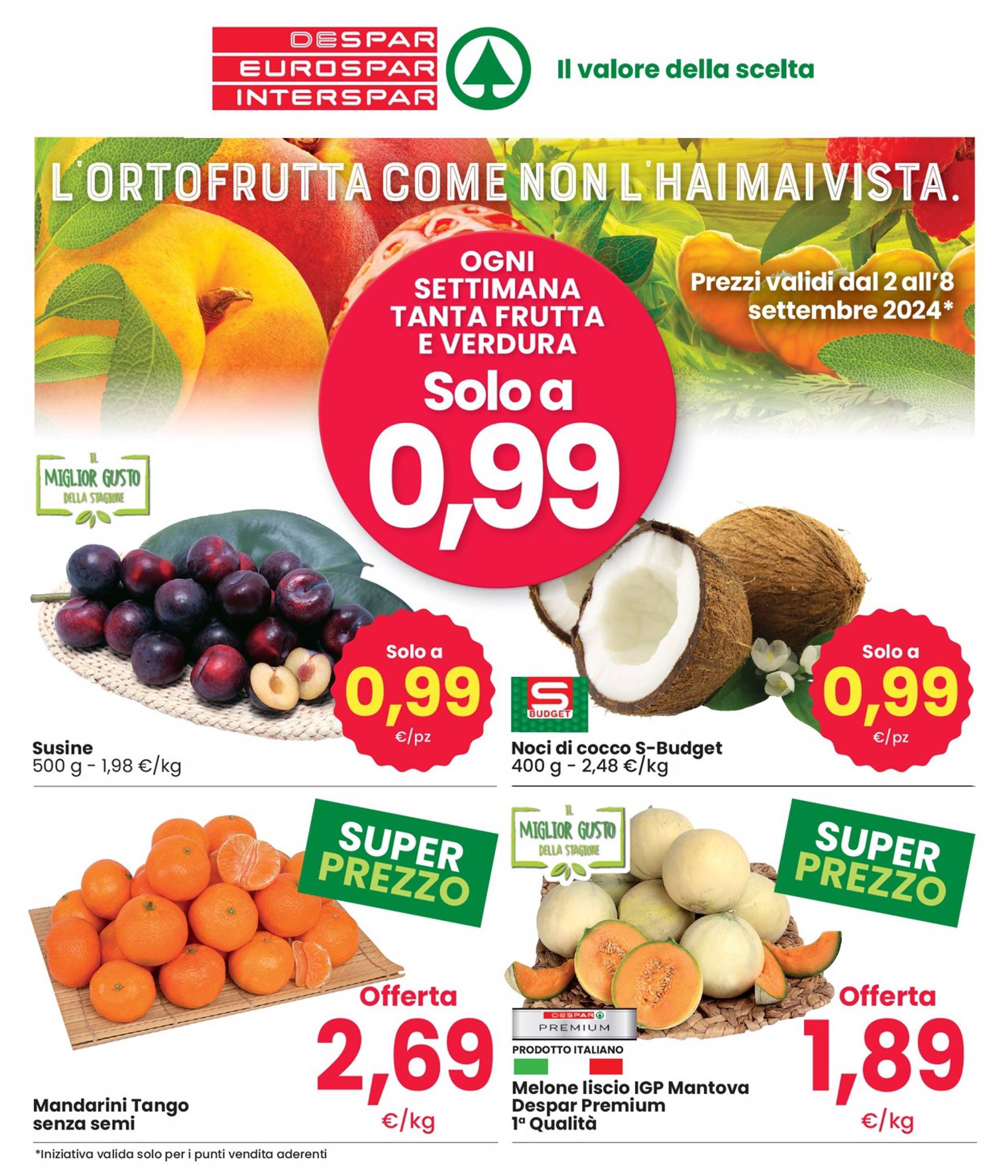 interspar - Nuovo volantino INTERSPAR - L'ortofrutta Come Noh L'hai Mai Vista 02.09. - 08.09. - page: 4