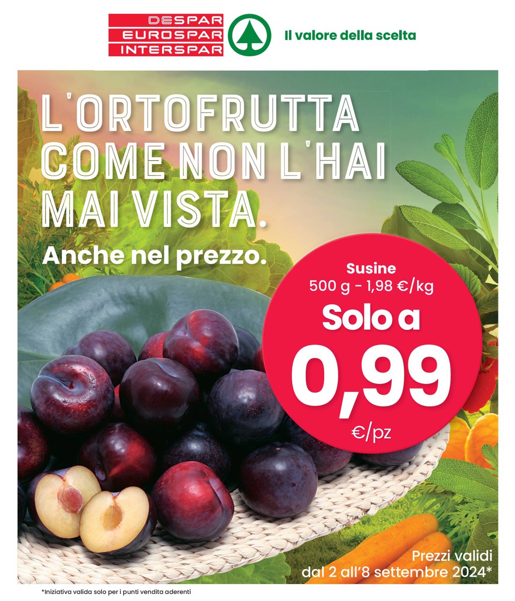 interspar - Nuovo volantino INTERSPAR - L'ortofrutta Come Noh L'hai Mai Vista 02.09. - 08.09.