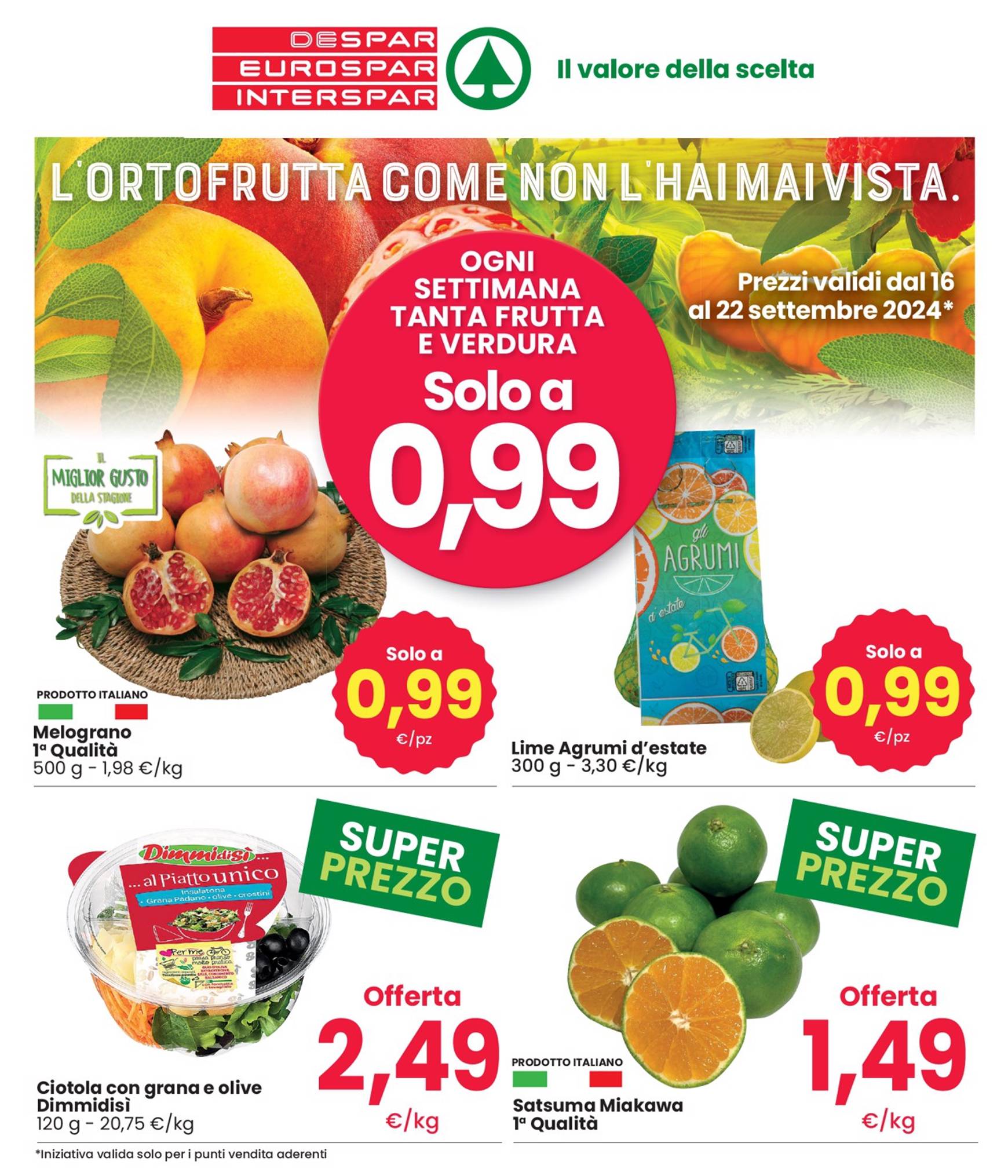 interspar - Nuovo volantino INTERSPAR - L'ortofrutta Come Noh L'hai Mai Vista 16.09. - 22.09. - page: 4