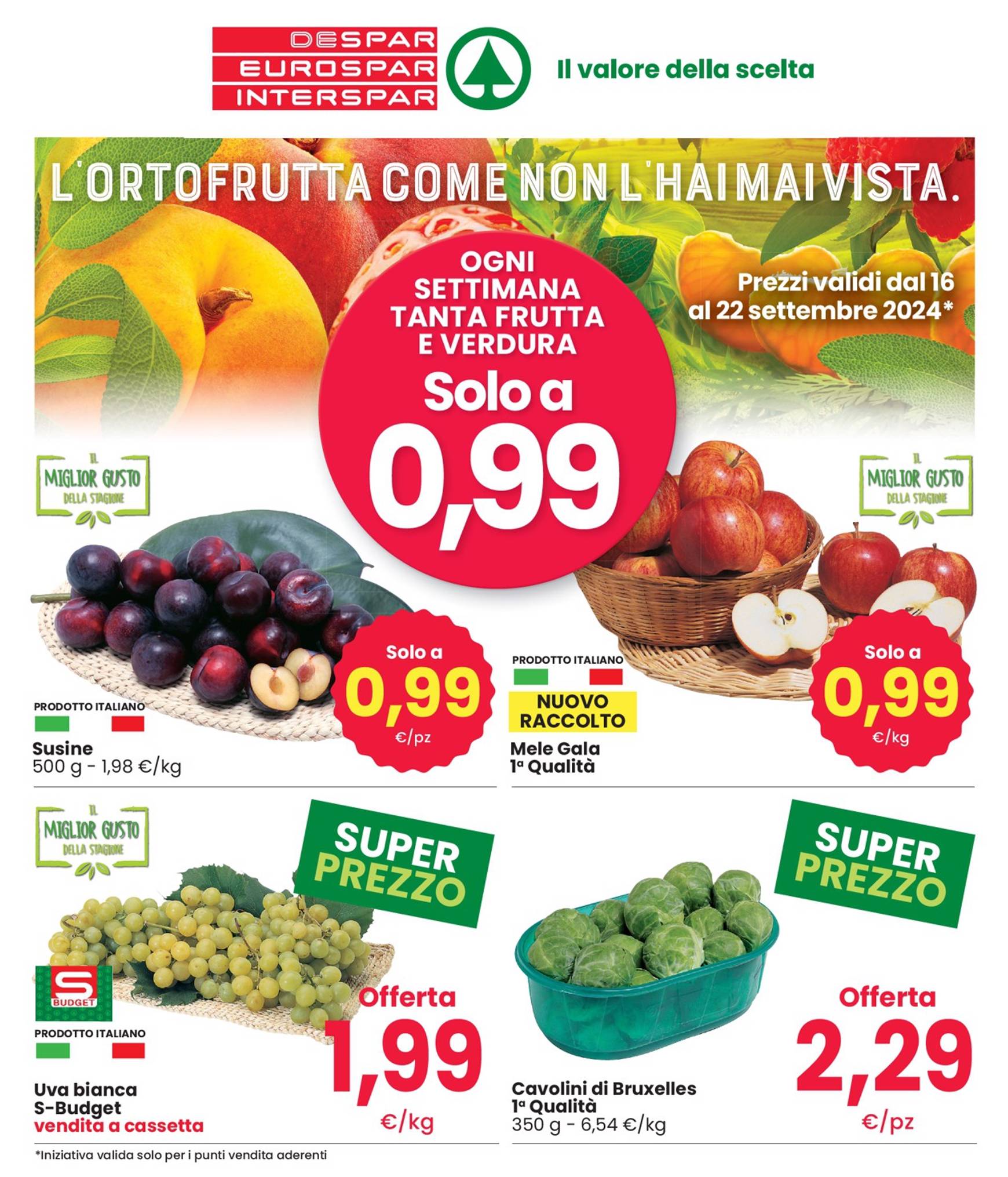 interspar - Nuovo volantino INTERSPAR - L'ortofrutta Come Noh L'hai Mai Vista 16.09. - 22.09. - page: 2