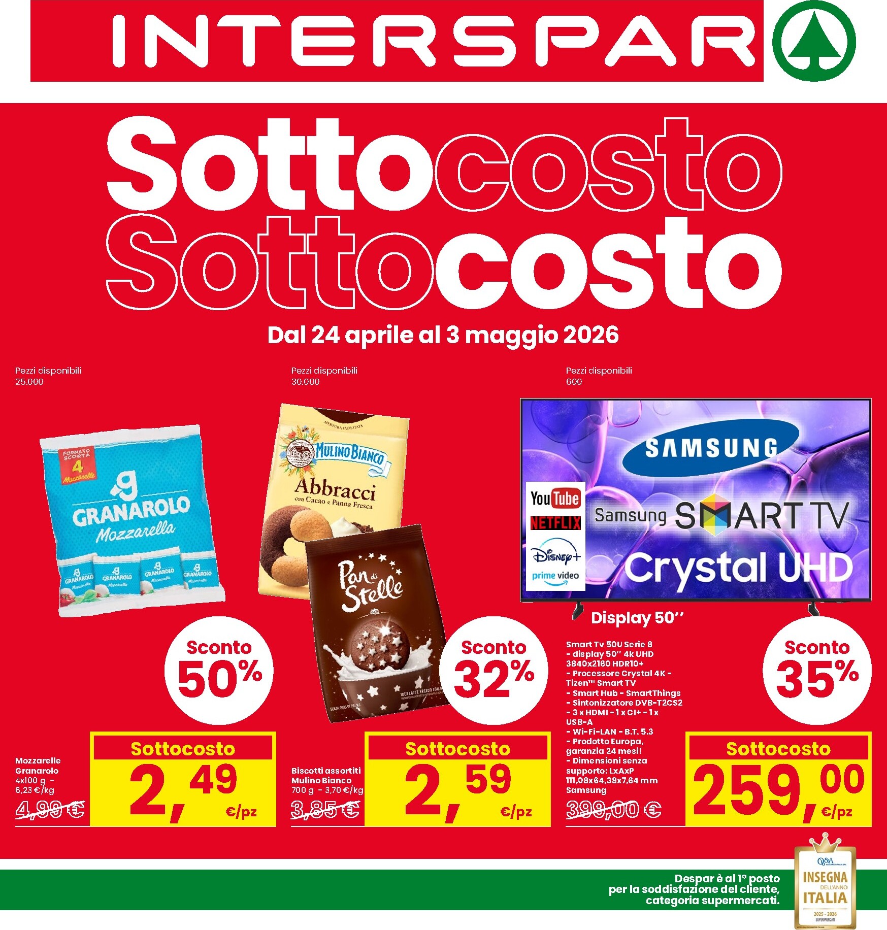interspar - Volantino attuale di INTERSPAR valido dal venerdì 24/04/2026 al domenica 03/05/2026 - page: 1