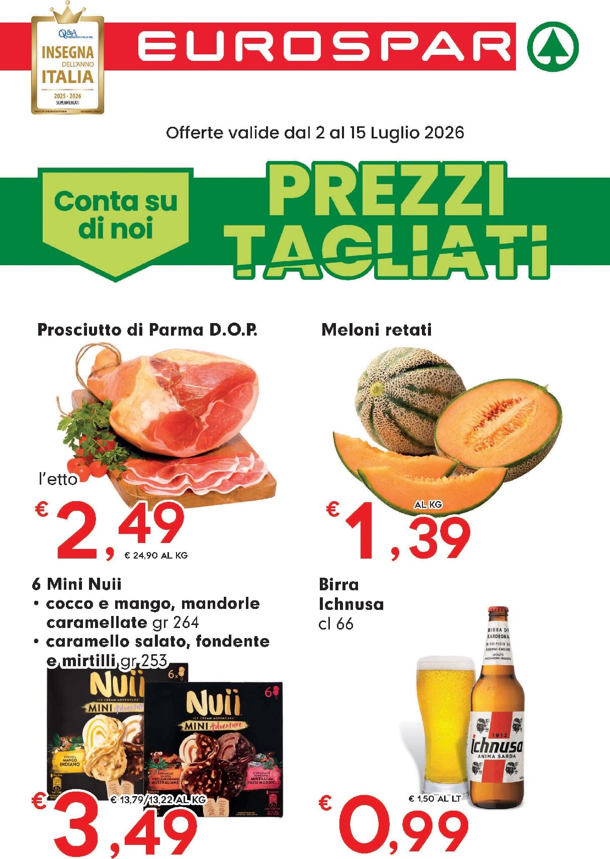 eurospar - Volantino futuro Eurospar valido dal giovedì 02/07/2026 al mercoledì 15/07/2026 - page: 1