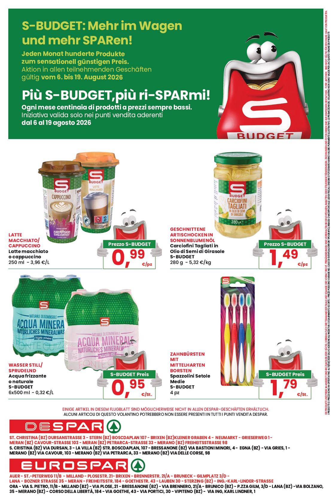 eurospar - Volantino attuale di Eurospar & Despar - Offerte a tutto gusto multilingue valido dal giovedì 06/08/2026 al mercoledì 19/08/2026 - page: 16