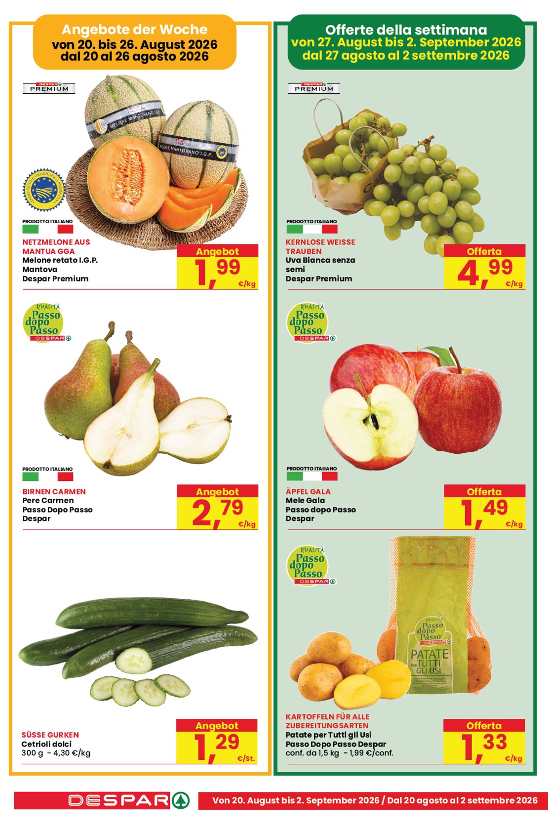 eurospar - Volantino attuale di Eurospar & Despar valido dal giovedì 20/08/2026 al mercoledì 02/09/2026 - page: 2