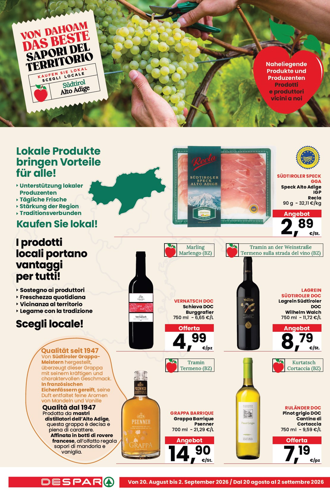 eurospar - Volantino attuale di Eurospar & Despar valido dal giovedì 20/08/2026 al mercoledì 02/09/2026 - page: 8