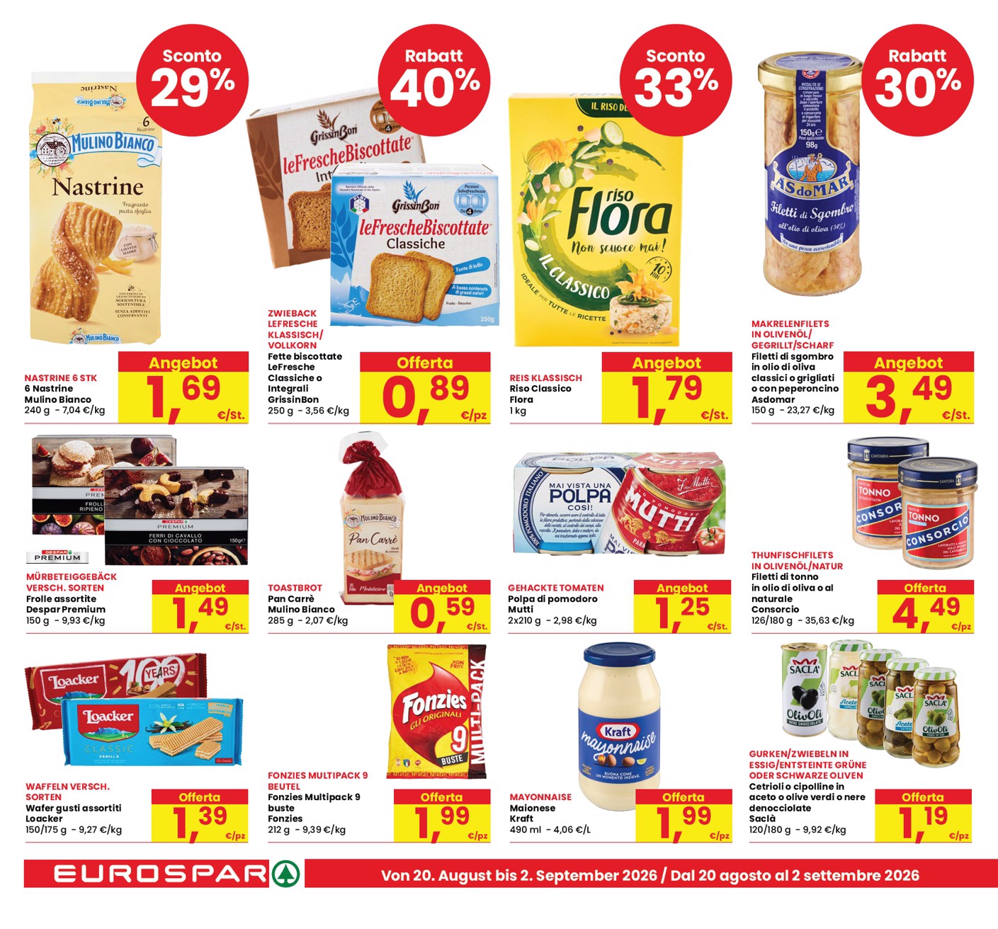 eurospar - Volantino attuale di Eurospar - Bozen, Bolzano valido dal giovedì 20/08/2026 al mercoledì 02/09/2026 - page: 20