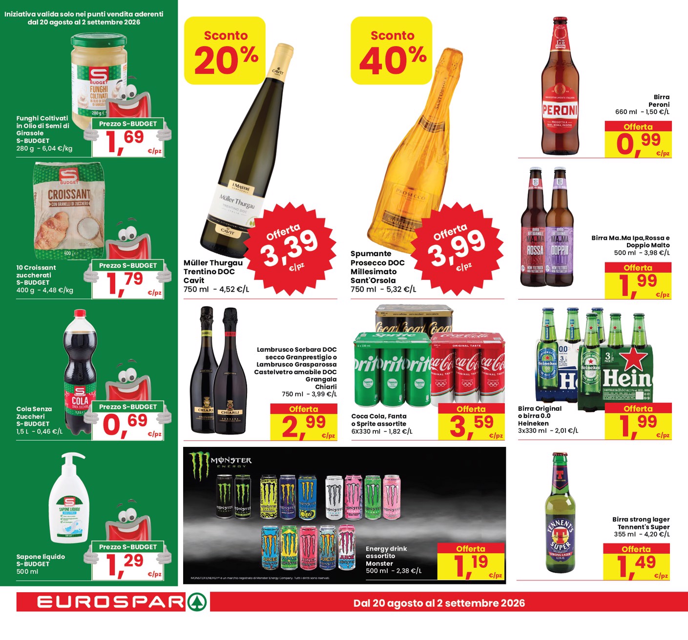 eurospar - Volantino attuale di Eurospar valido dal giovedì 20/08/2026 al mercoledì 02/09/2026 - page: 14