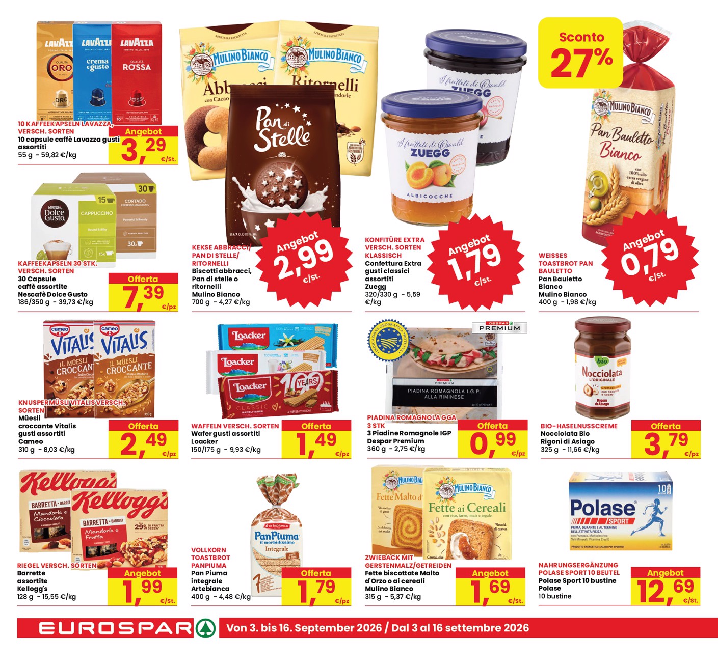 eurospar - Volantino attuale di Eurospar valido dal giovedì 03/09/2026 al mercoledì 16/09/2026 - page: 14