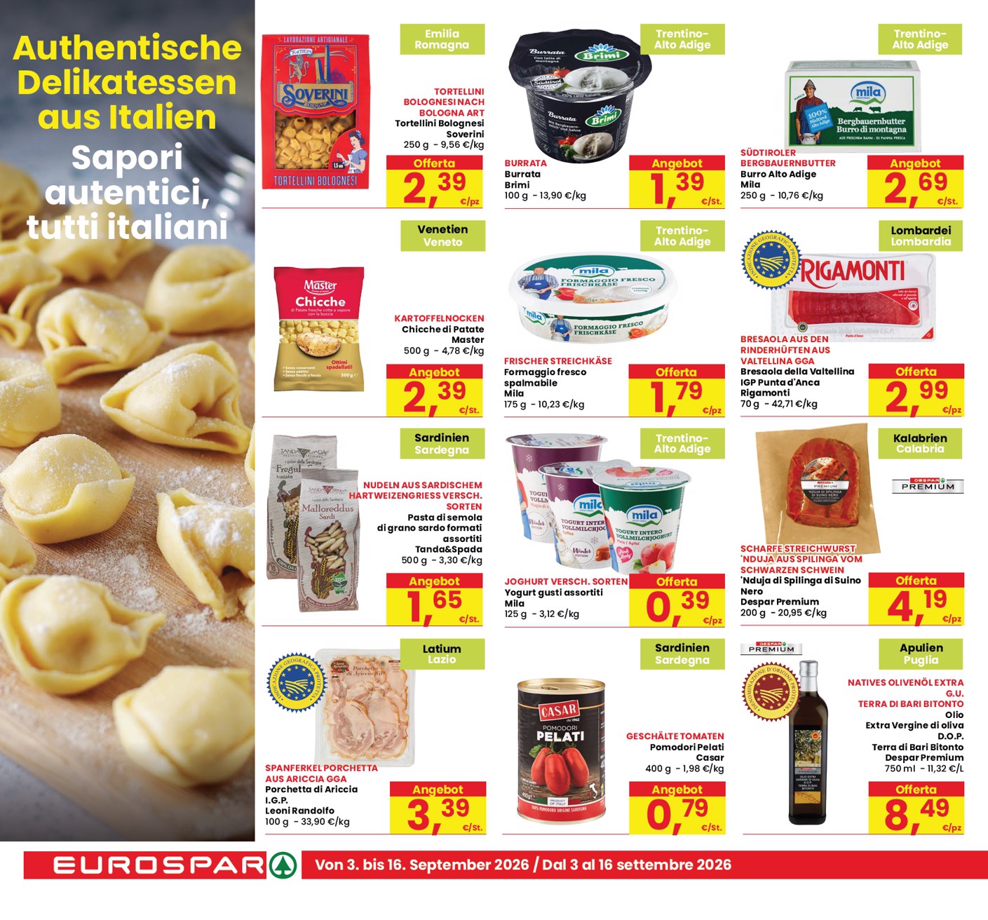 eurospar - Volantino attuale di Eurospar valido dal giovedì 03/09/2026 al mercoledì 16/09/2026 - page: 8