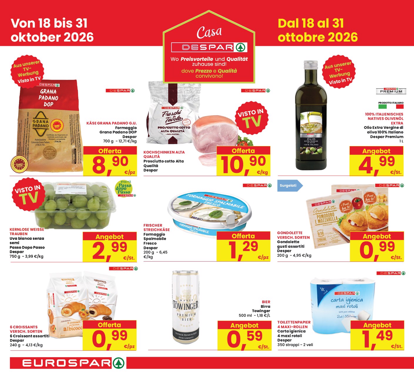 eurospar - Volantino attuale di Eurospar - Deutch valido dal giovedì 15/10/2026 al mercoledì 28/10/2026 - page: 4