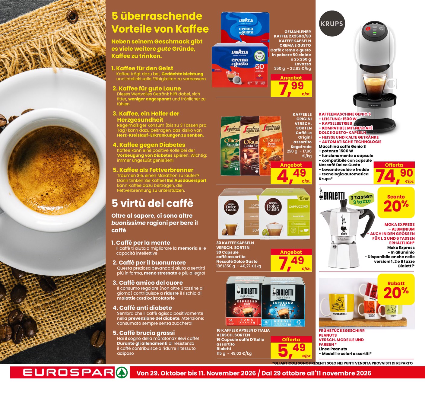 eurospar - Volantino attuale di Eurospar - Deutch valido dal giovedì 29/10/2026 al mercoledì 11/11/2026 - page: 14