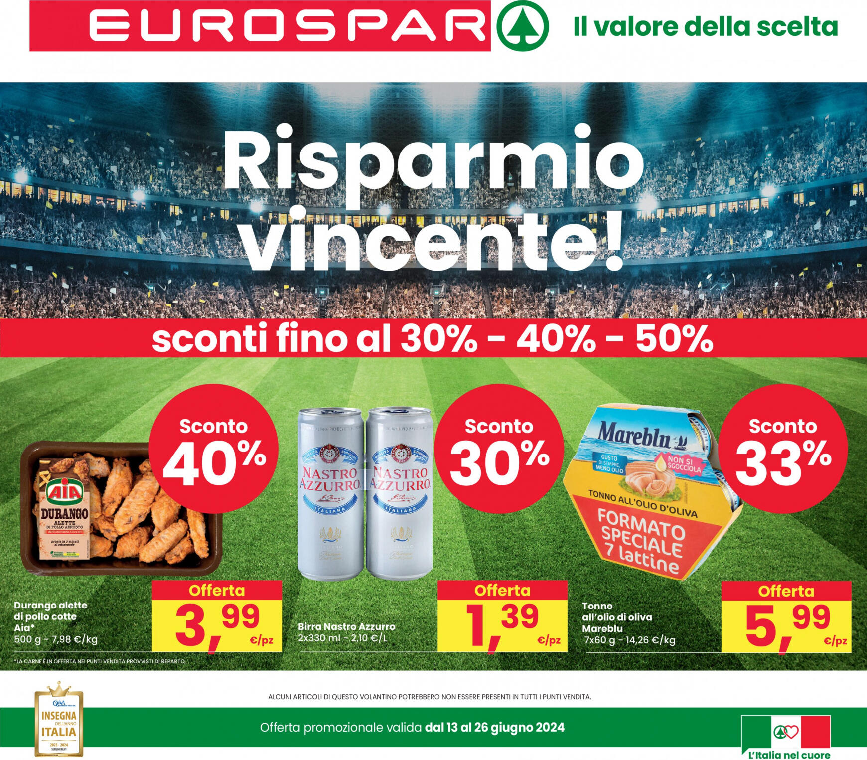 eurospar - Nuovo volantino Eurospar 13.06. - 26.06. - page: 1