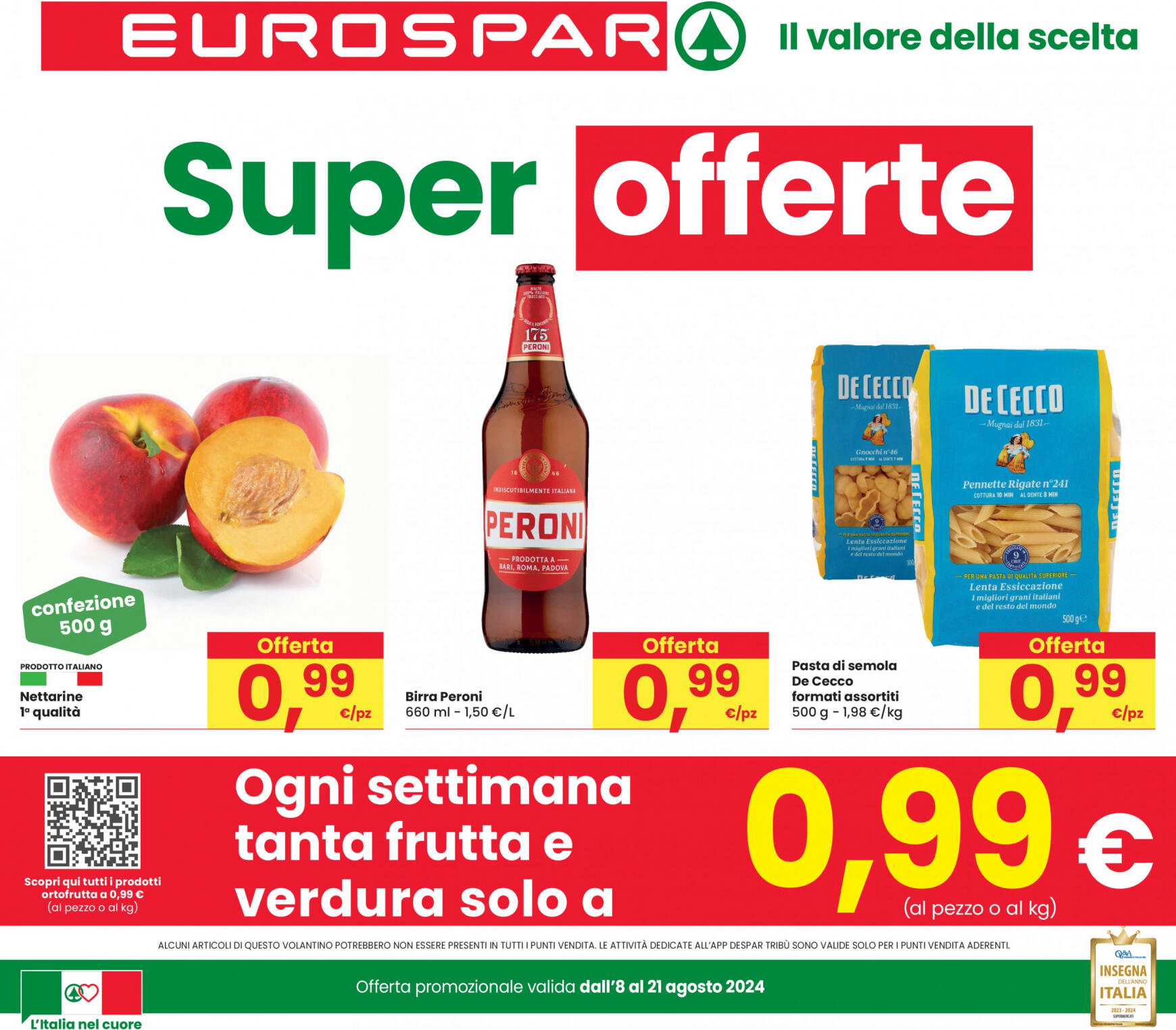 eurospar - Nuovo volantino Eurospar 08.08. - 21.08.