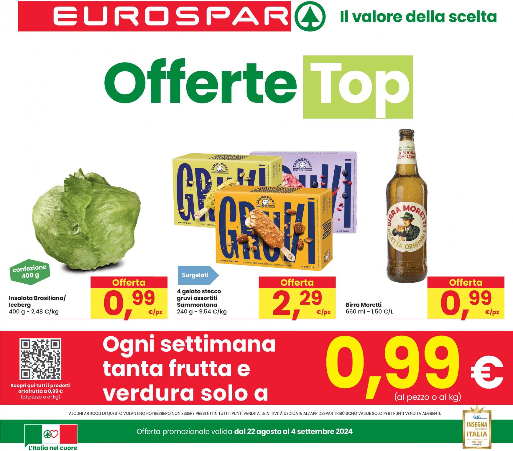 eurospar - Nuovo volantino Eurospar 22.08. - 04.09. - page: 1