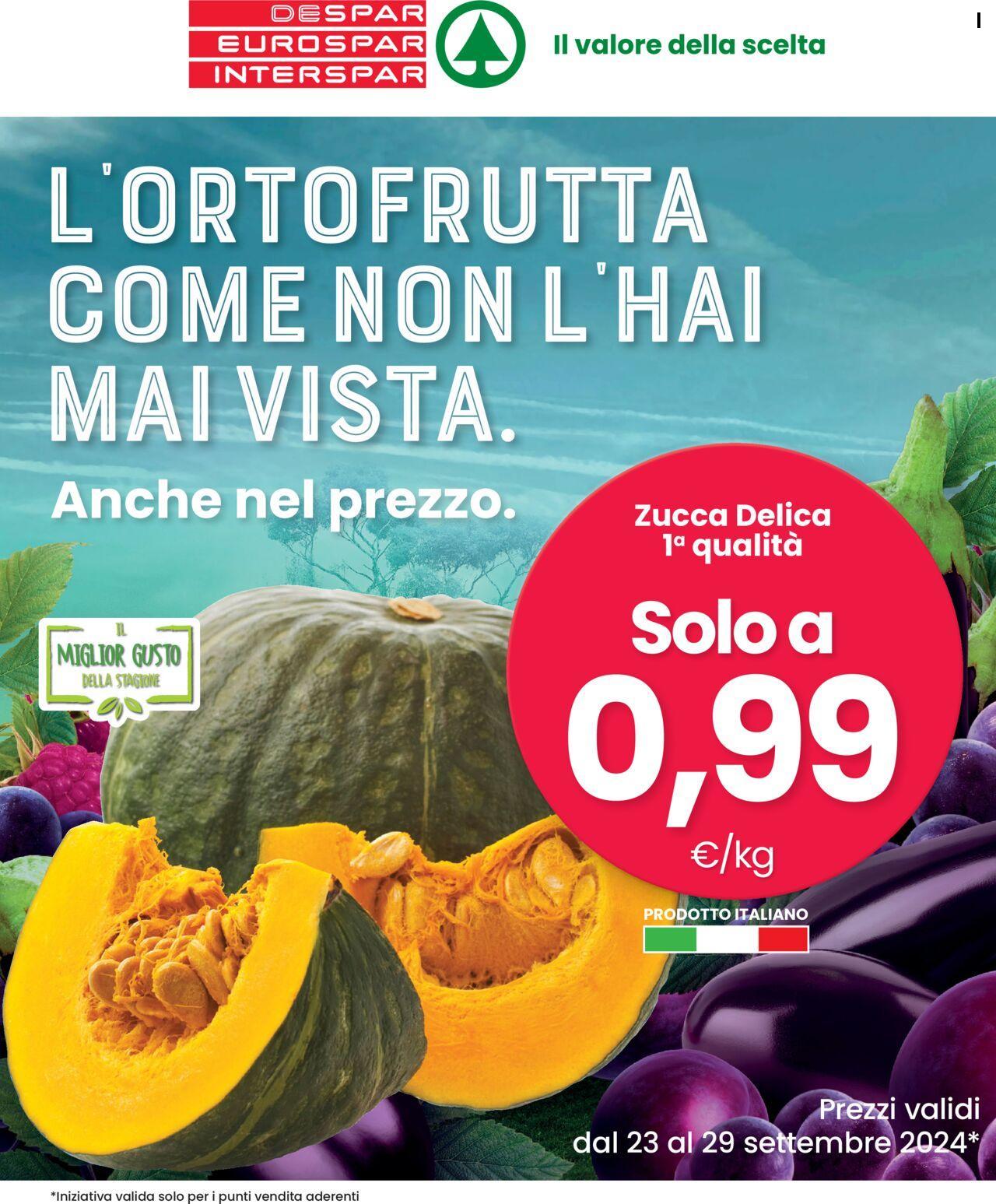 eurospar - Eurospar volantino 23/09/2024 - 29/09/2024