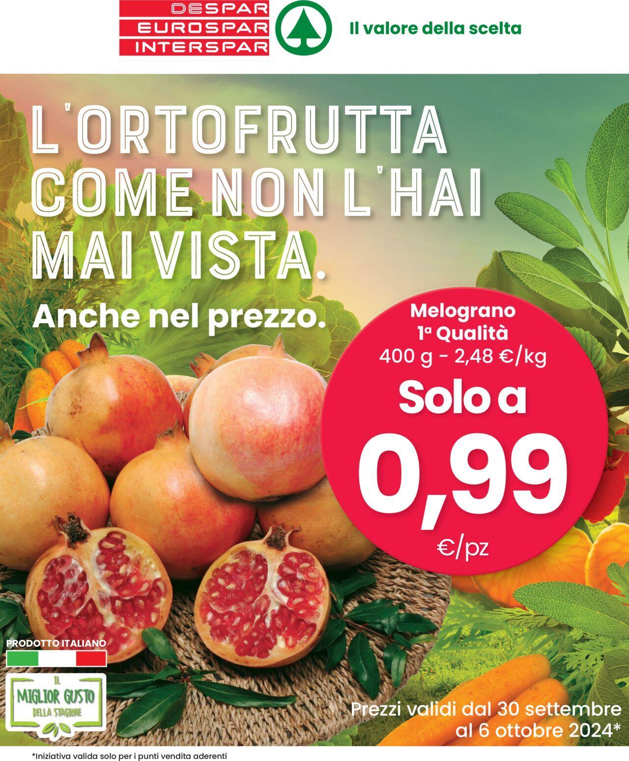 eurospar - Eurospar volantino 30/09/2024 - 06/10/2024 - page: 1