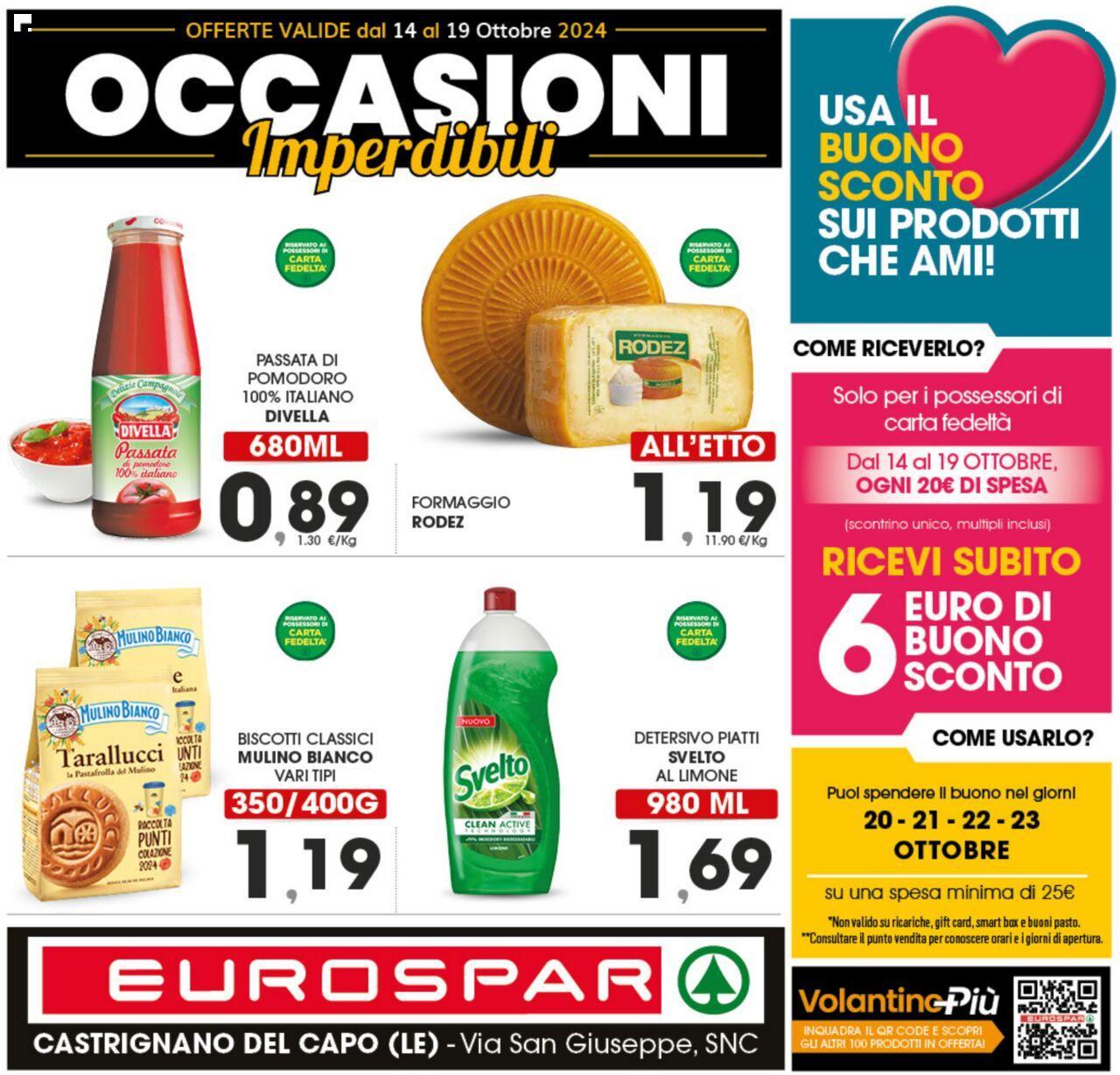 eurospar - Eurospar volantino 14/10/2024 - 19/10/2024