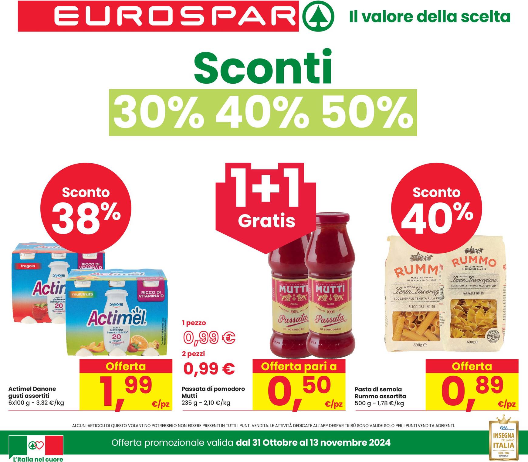 eurospar - Volantino Eurospar valido dal 31.10. al 13.11.