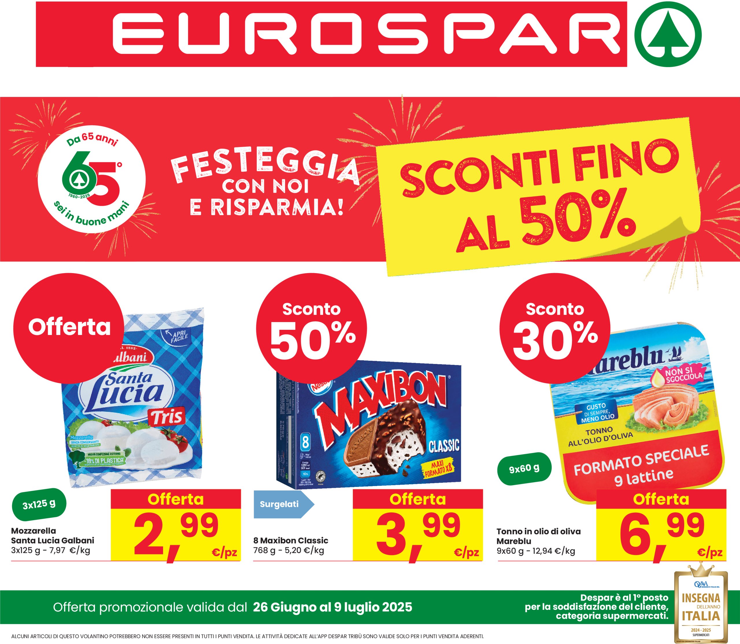 eurospar - Volantino Eurospar valido dal 26/06 al 09/07
