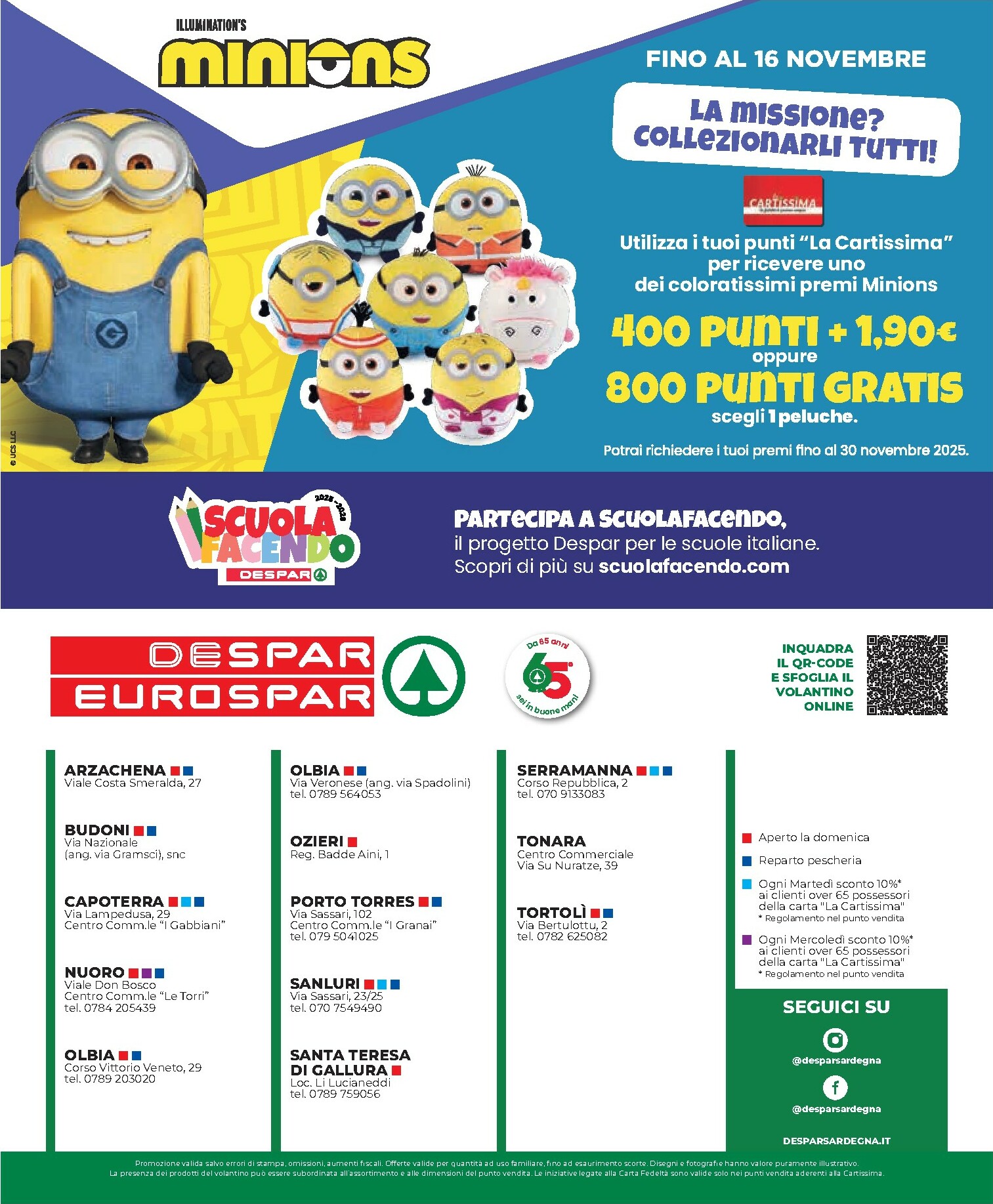 eurospar - Volantino Eurospar - Arzachena, Budoni, Capoterra, Nuoro, Olbia, Ozieri, Porto Torres, Sanluri, Serramanna, Tonara, Tortolì, Santa Teresa di Gallura valido dal 06/10 al 15/10 - page: 20