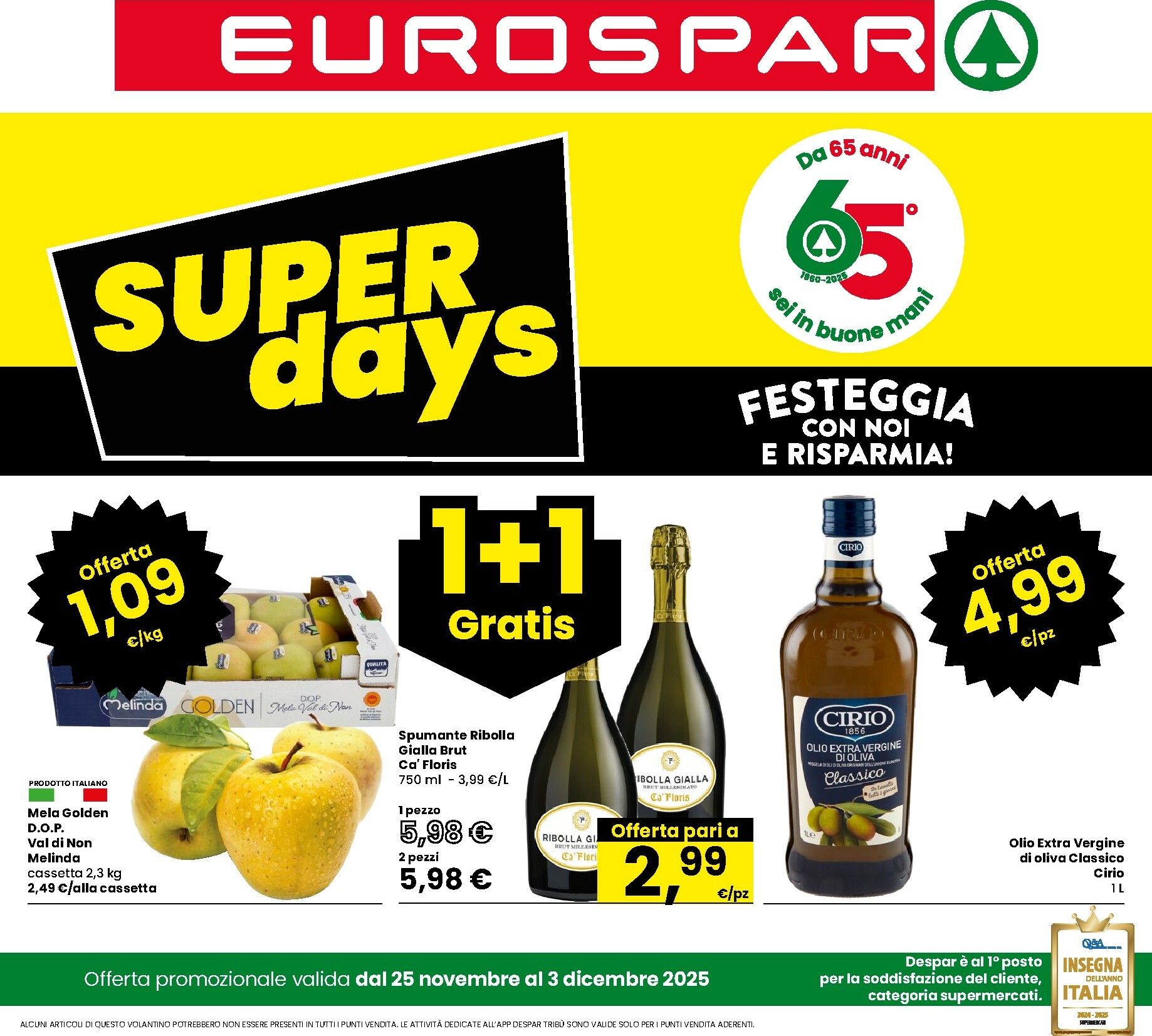 eurospar - Volantino Eurospar valido dal 25/11 al 03/12