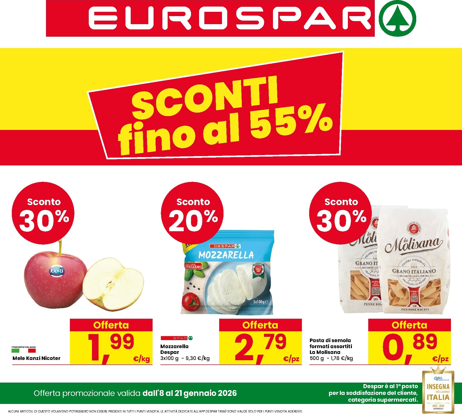 eurospar - Volantino Eurospar valido dal 08/01 al 21/01