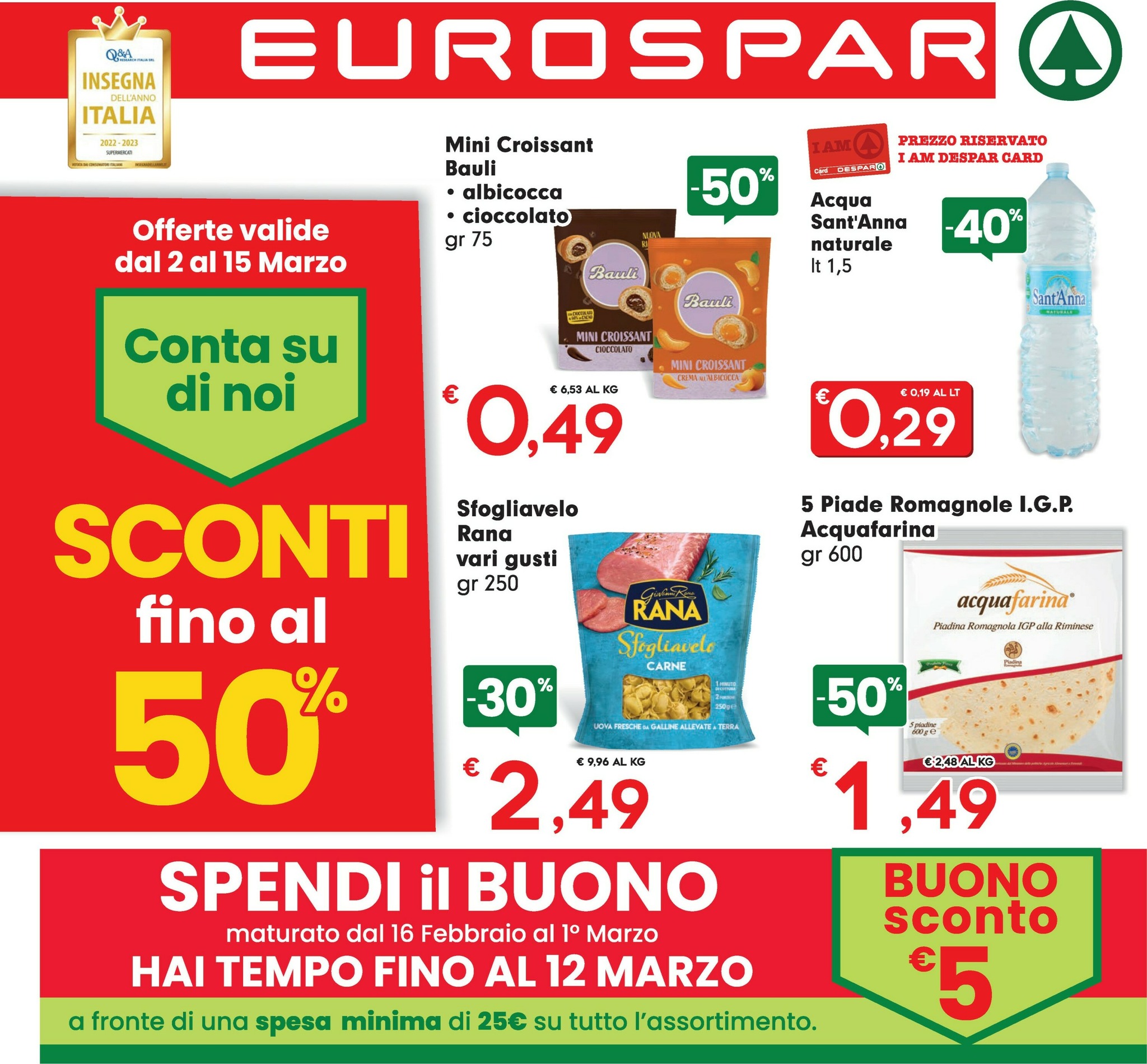 eurospar - Volantino Eurospar - Sconti fino al 50 % valido dal 02/03/2026 al 15/03/2026 - page: 1