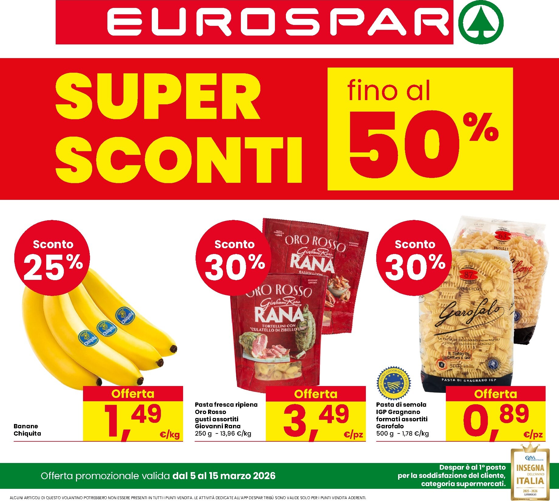 eurospar - Volantino Eurospar valido dal 05/03/2026 al 15/03/2026 - page: 1
