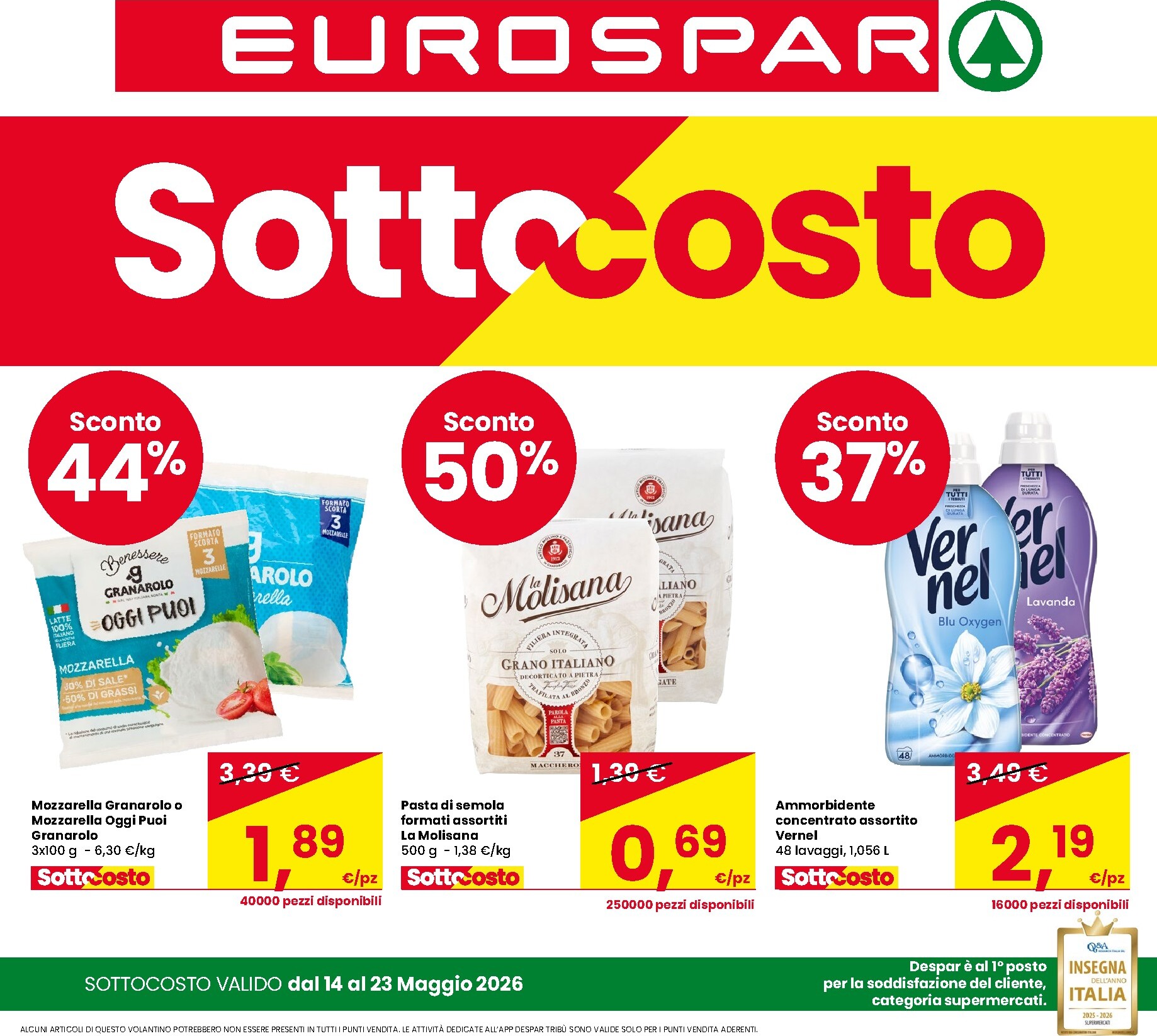 eurospar - Volantino attuale di Eurospar valido dal giovedì 14/05/2026 al sabato 23/05/2026
