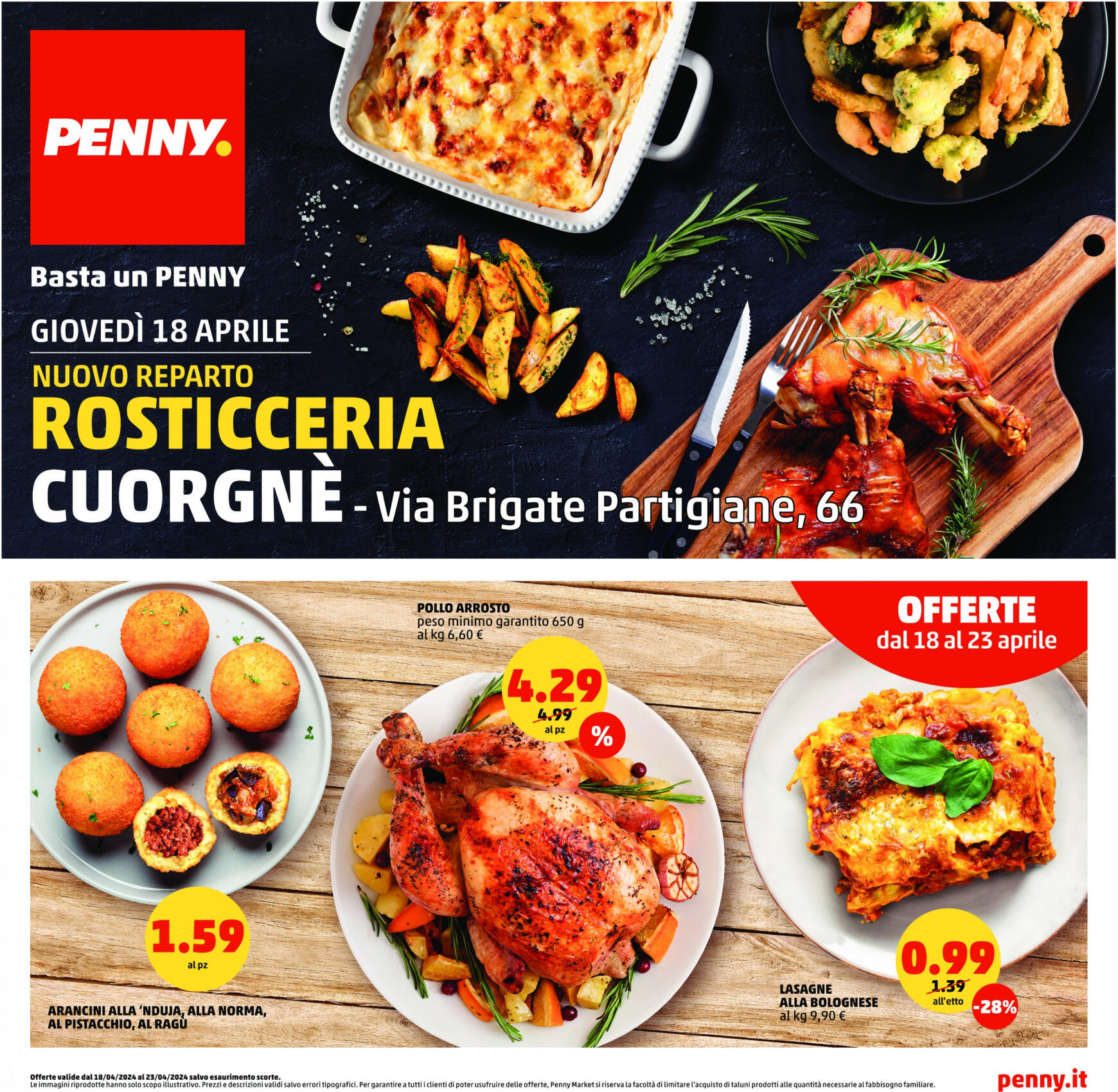 penny - Nuovo volantino PENNY - Nuovo reparto rosticceria 18.04. - 23.04.