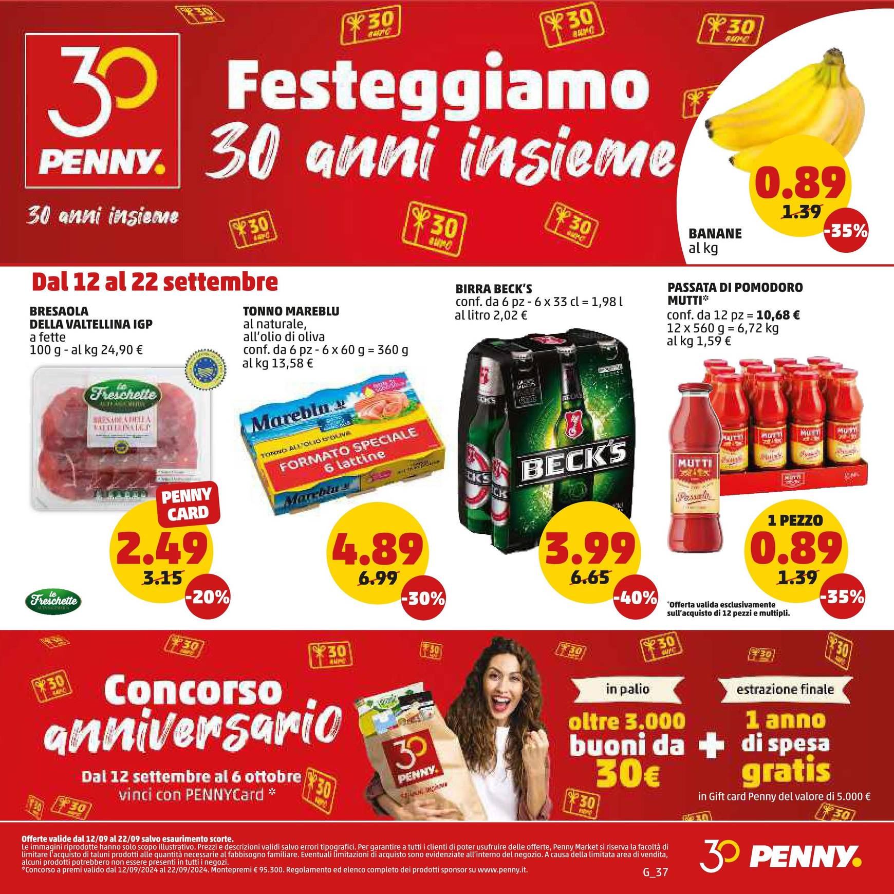 penny - Nuovo volantino PENNY - Festeggiamo 30 anni insieme 12.09. - 22.09.