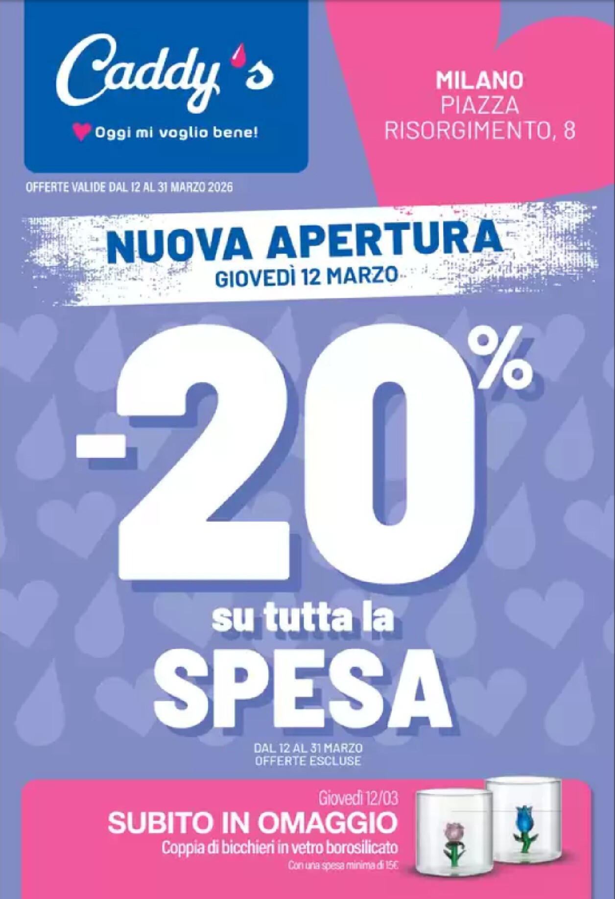 caddy-s - Volantino Caddy's - Milano, Piazza Risorgimento valido dal 12/03/2026 al 31/03/2026