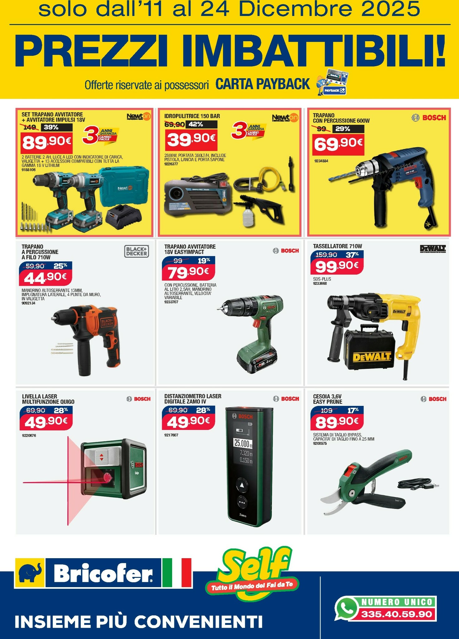 bricofer - Volantino Bricofer - Prezzi Imbattibili valido dal 11/12 al 24/12