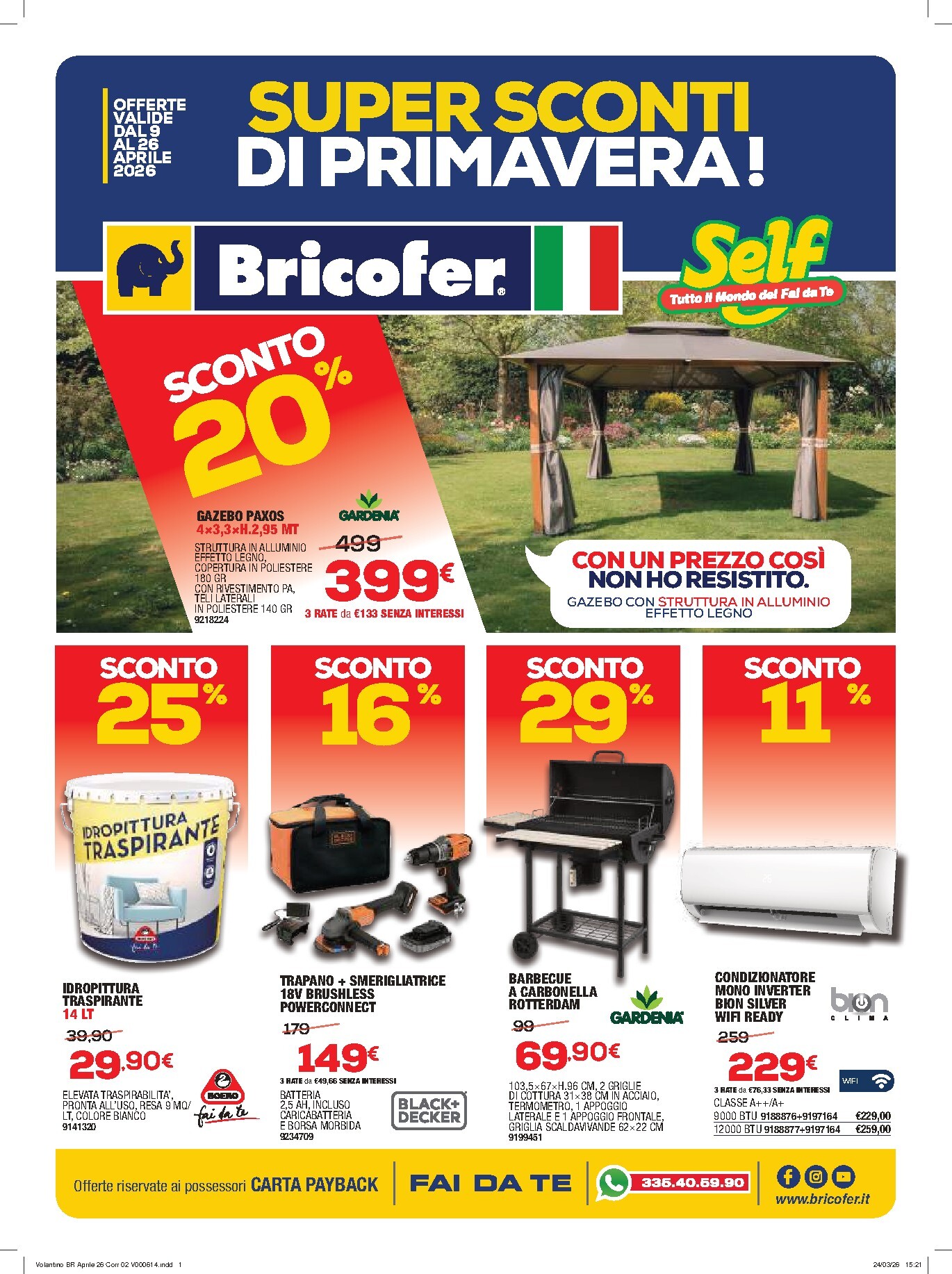 bricofer - Volantino Bricofer valido dal 09/04/2026 al 26/04/2026