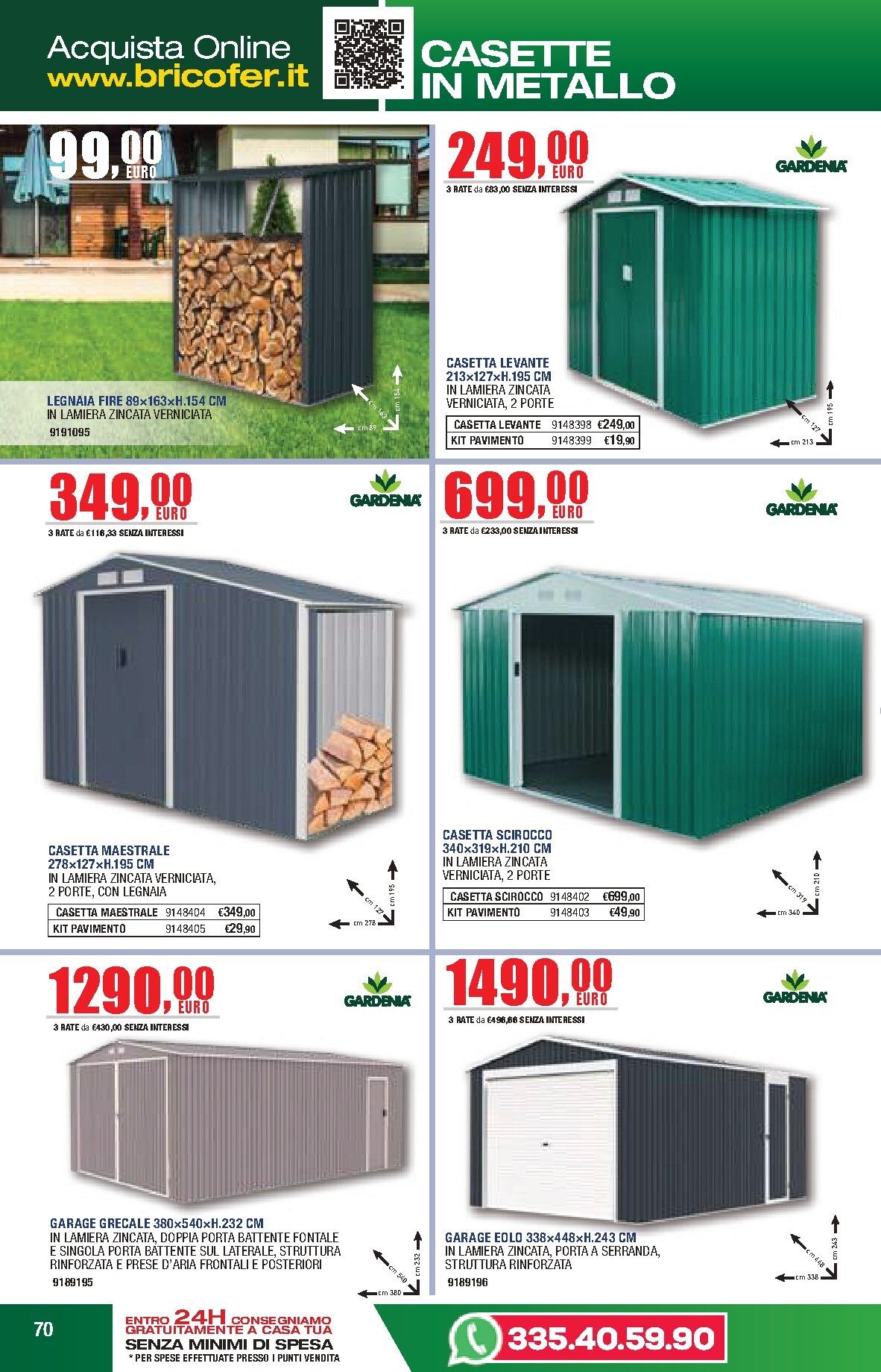 bricofer - Volantino attuale di Bricofer - Catalogo Primavera Estate valido dal martedì 05/05/2026 al lunedì 31/08/2026 - page: 70