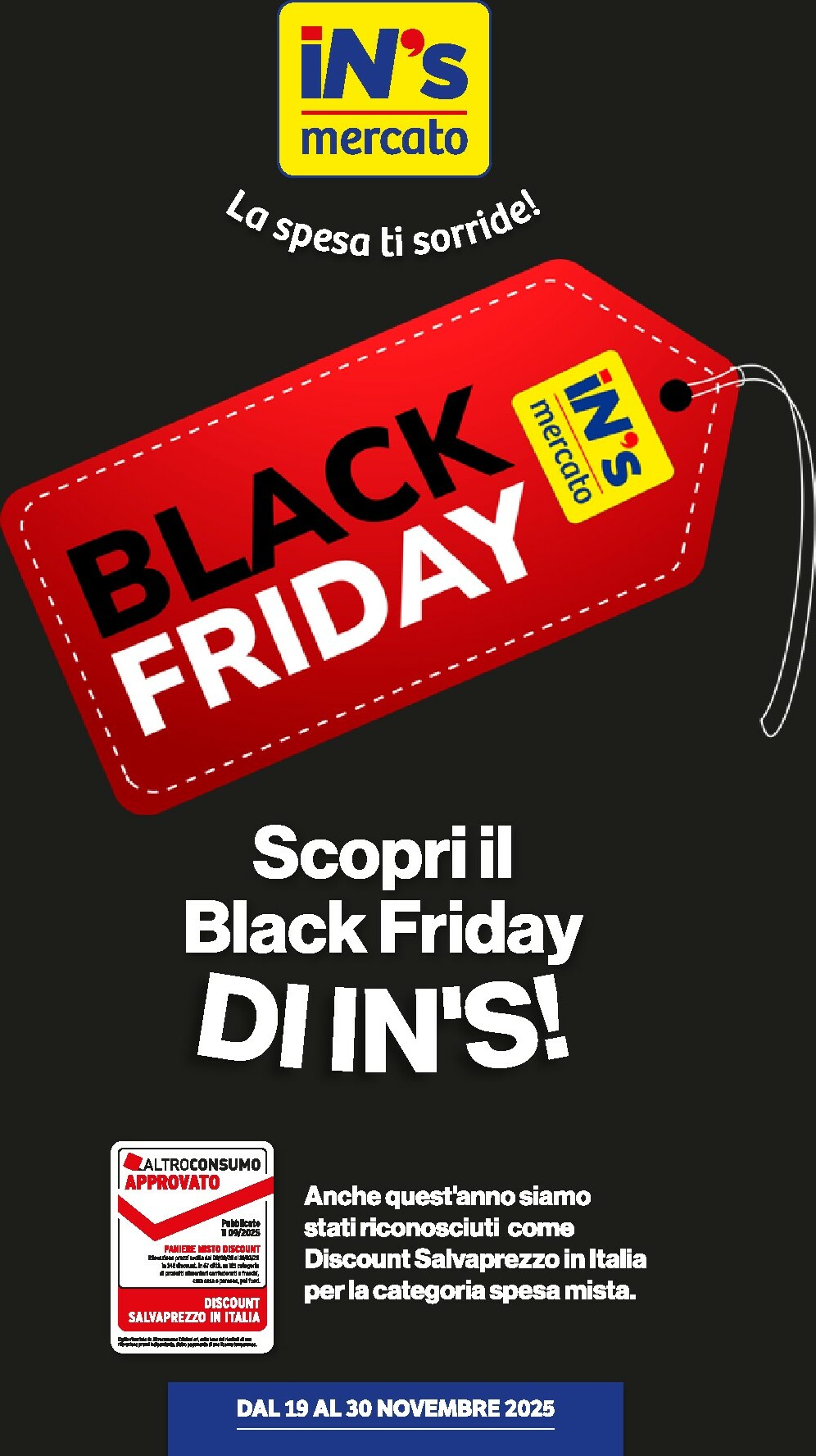 in-s - Volantino In's - Black Friday valido dal 19/11 al 30/11 - page: 1