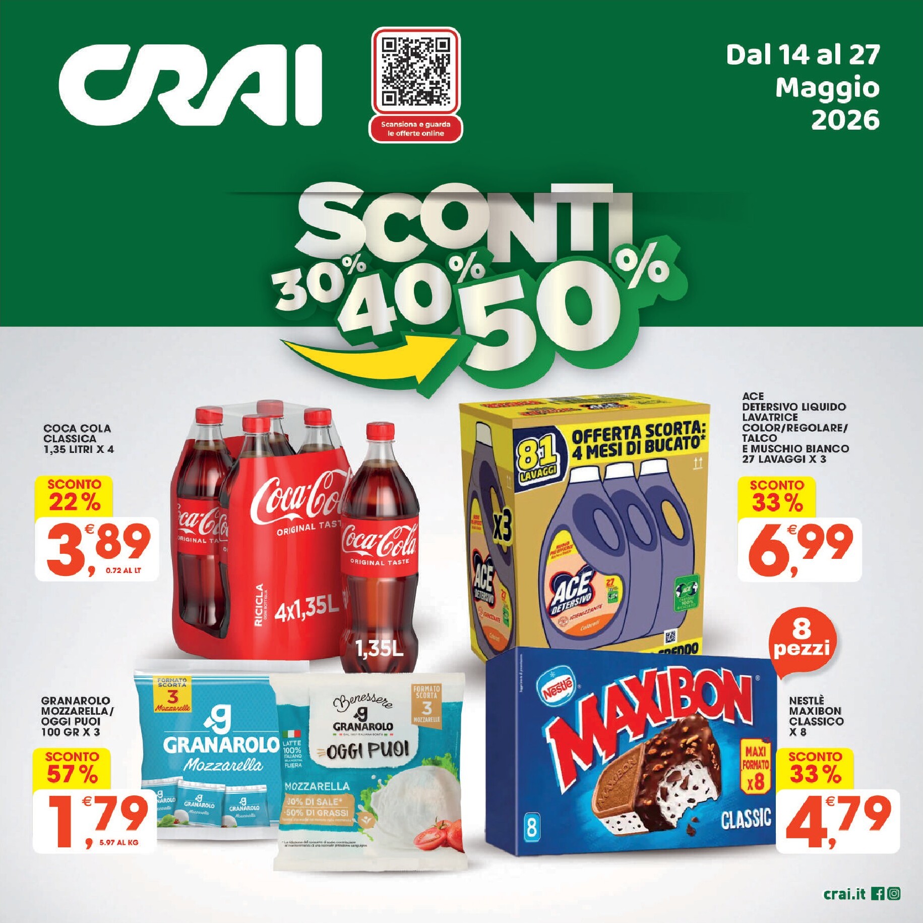 crai - Volantino attuale di Crai valido dal giovedì 14/05/2026 al mercoledì 27/05/2026