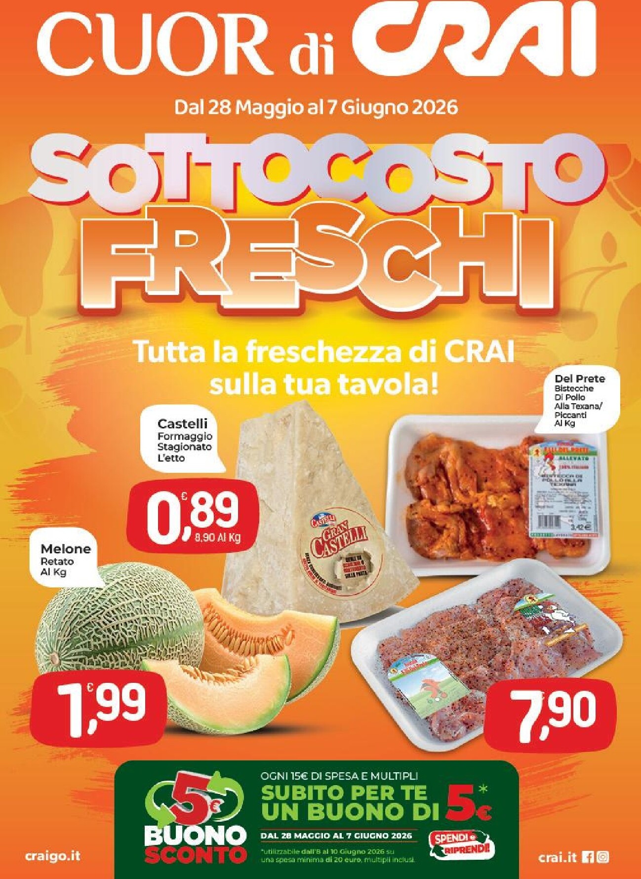 crai - Volantino attuale di Crai - Cuor di Crai valido dal giovedì 28/05/2026 al domenica 07/06/2026